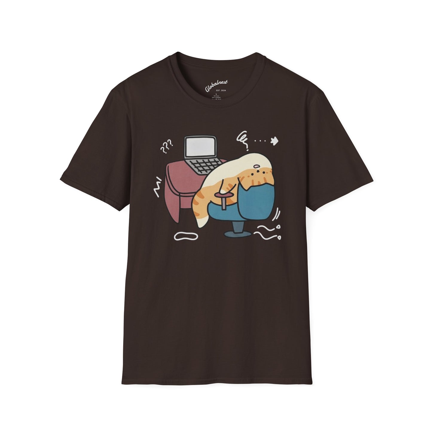 Cartoon Cozy Cat Unisex T-Shirt