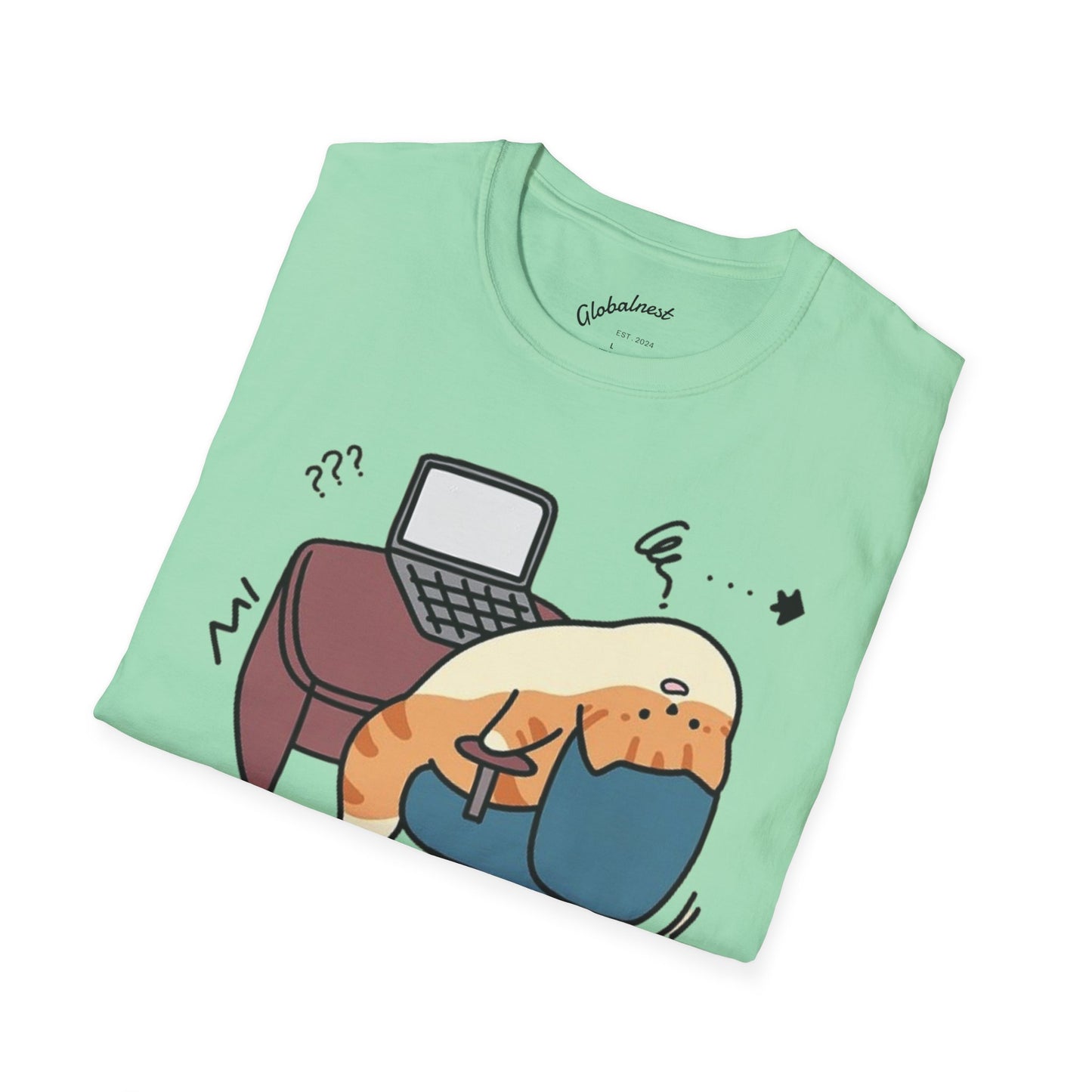 Cartoon Cozy Cat Unisex T-Shirt