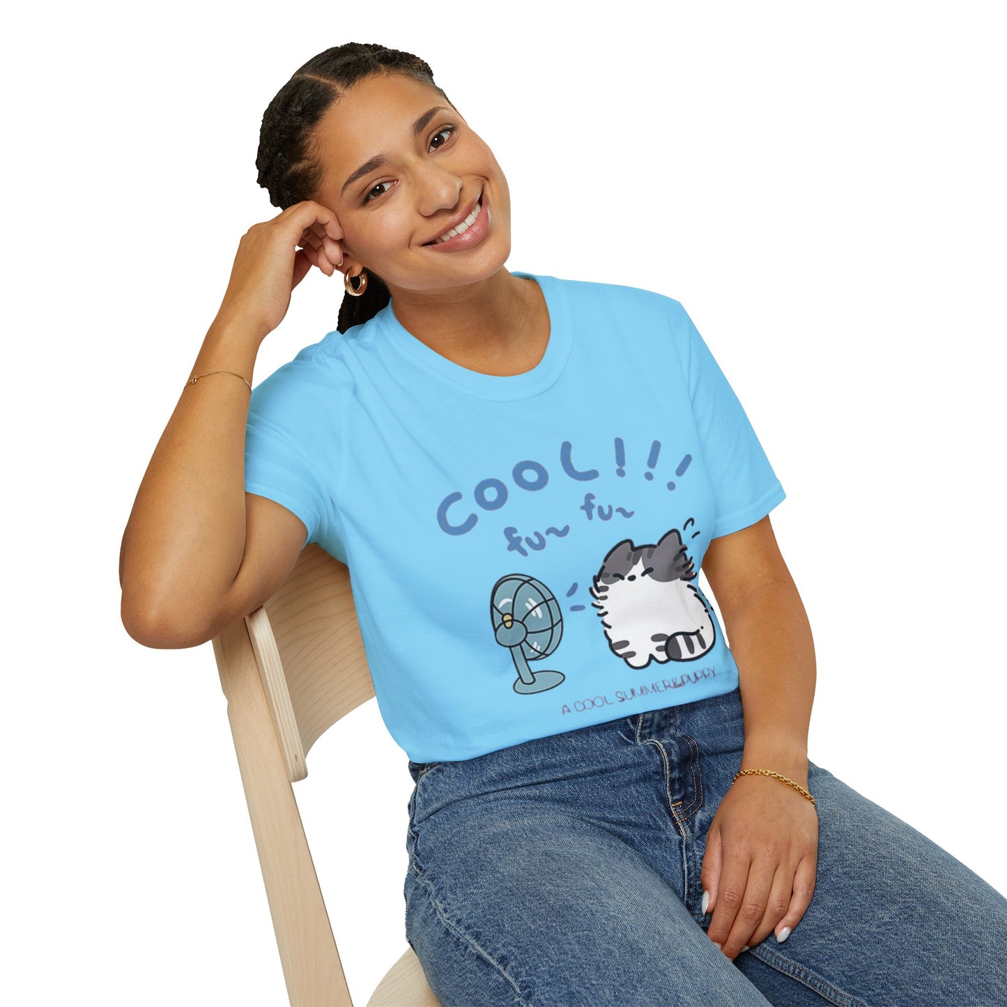 Cartoon Cool Cat Unisex T-Shirt