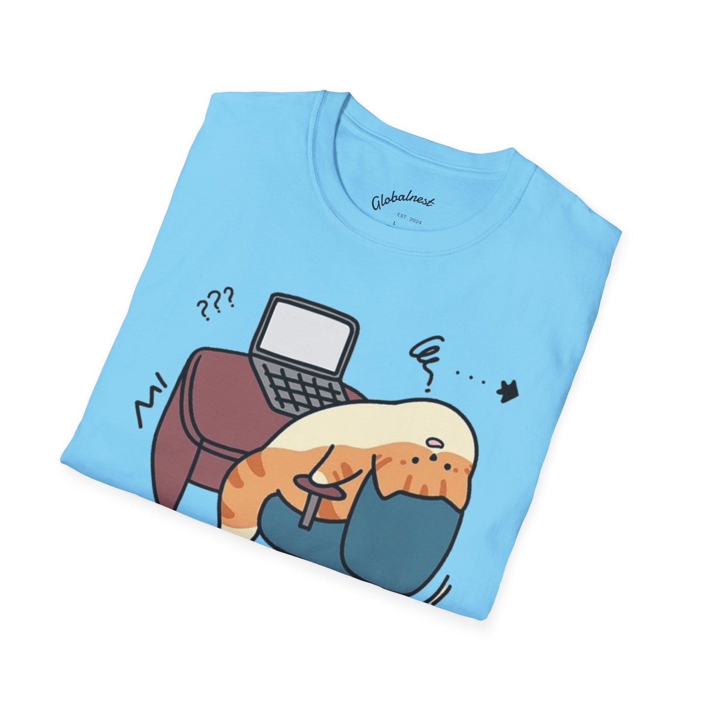 Cartoon Cozy Cat Unisex T-Shirt