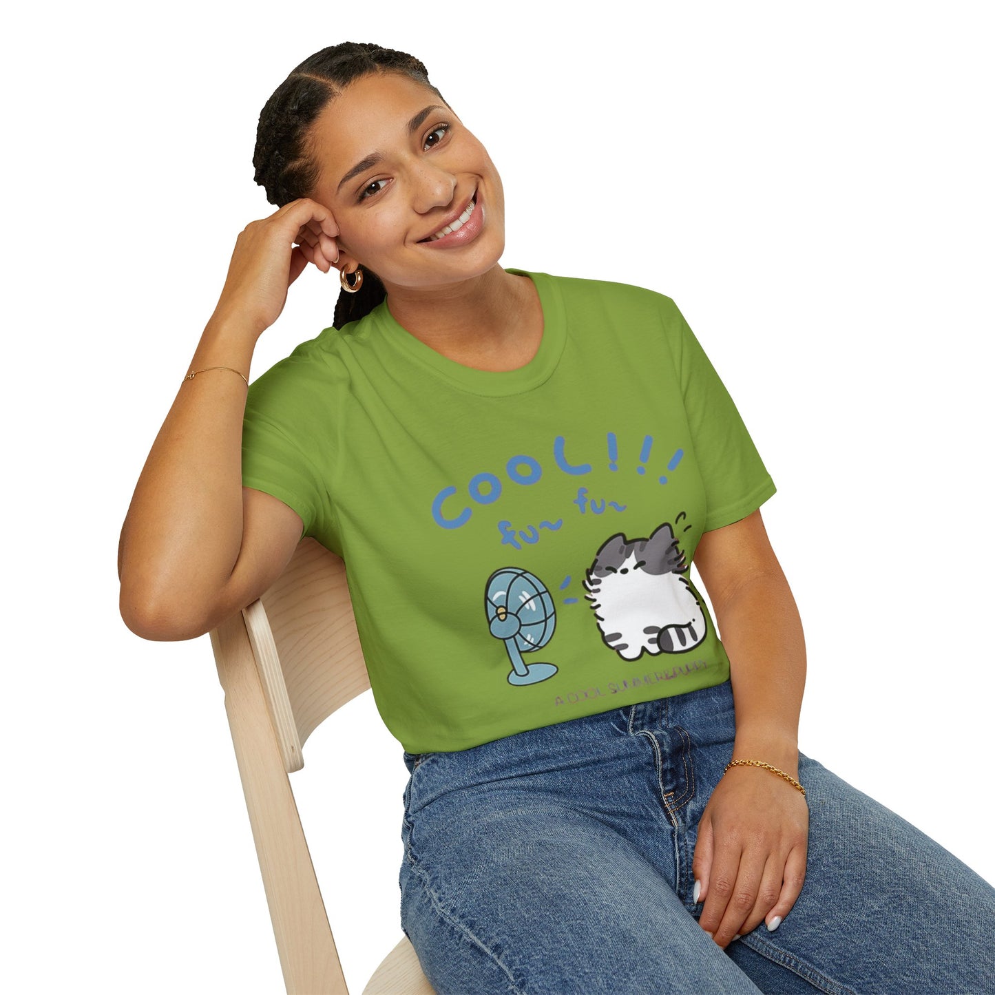 Cartoon Cool Cat Unisex T-Shirt