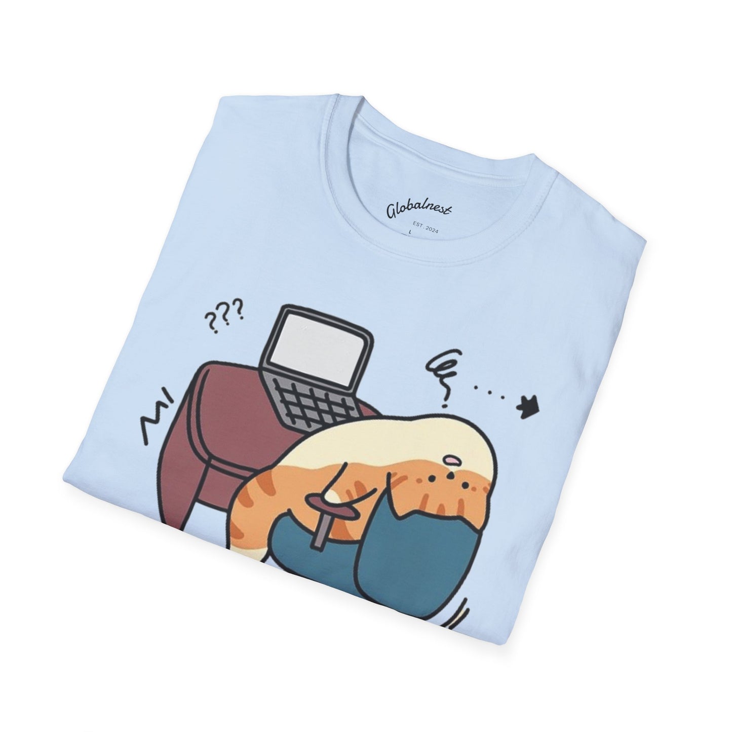 Cartoon Cozy Cat Unisex T-Shirt