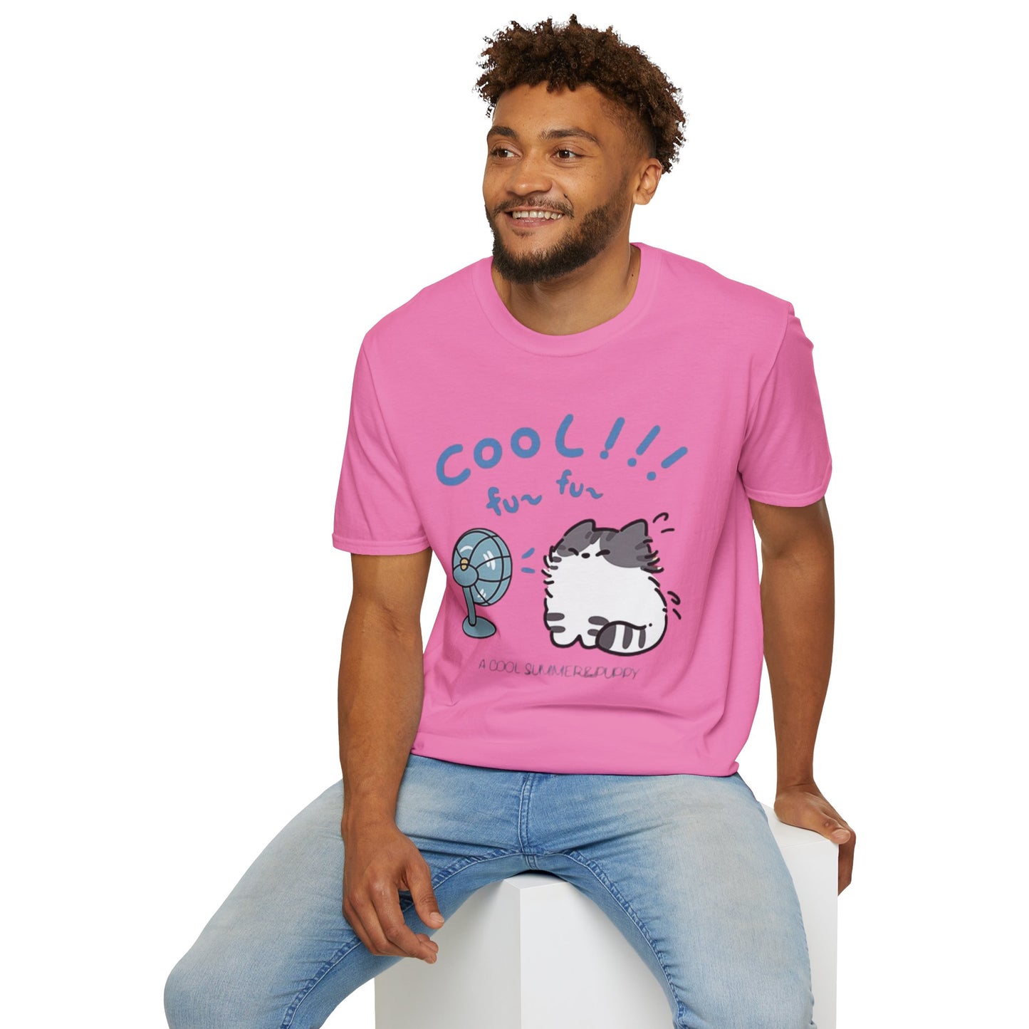Cartoon Cool Cat Unisex T-Shirt