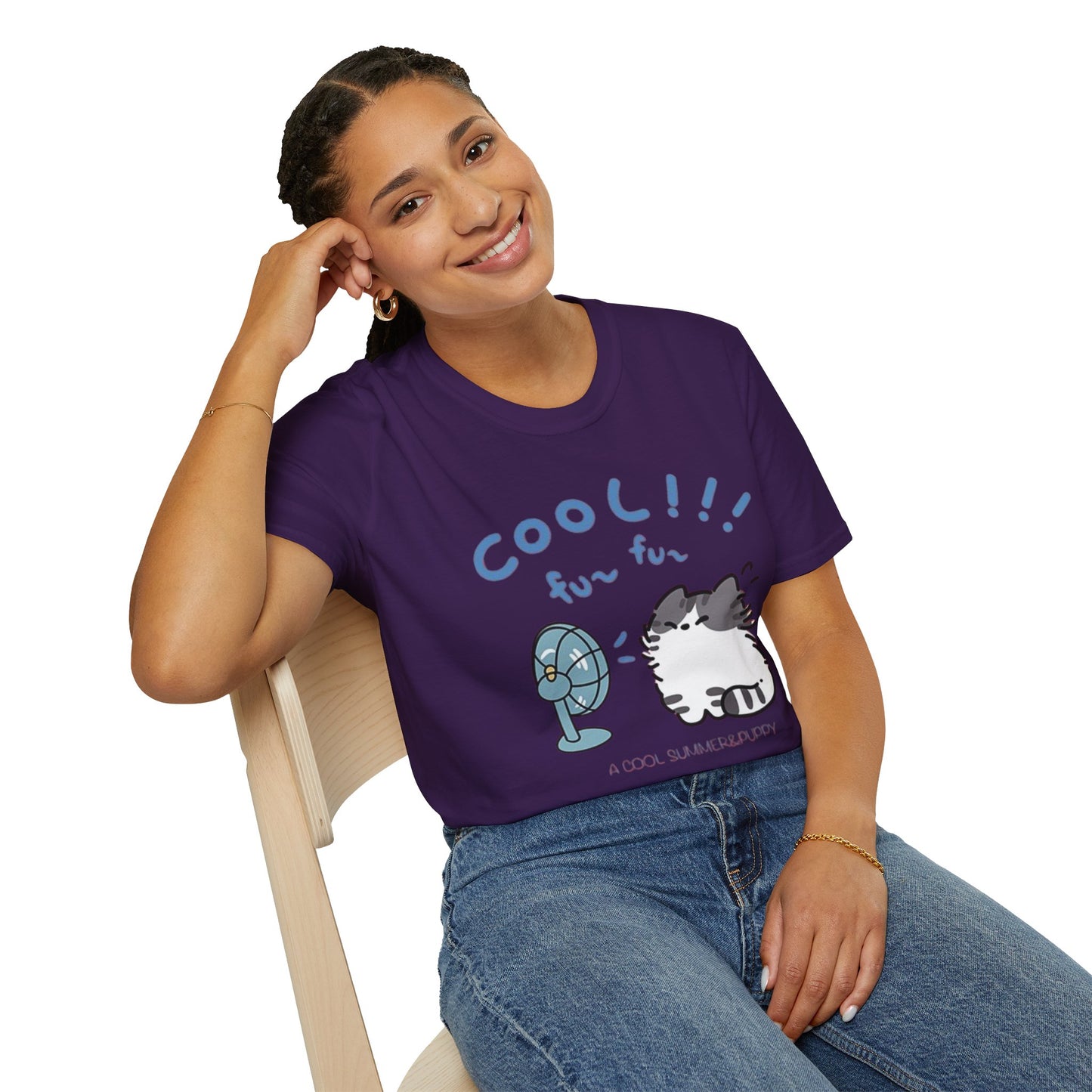Cartoon Cool Cat Unisex T-Shirt