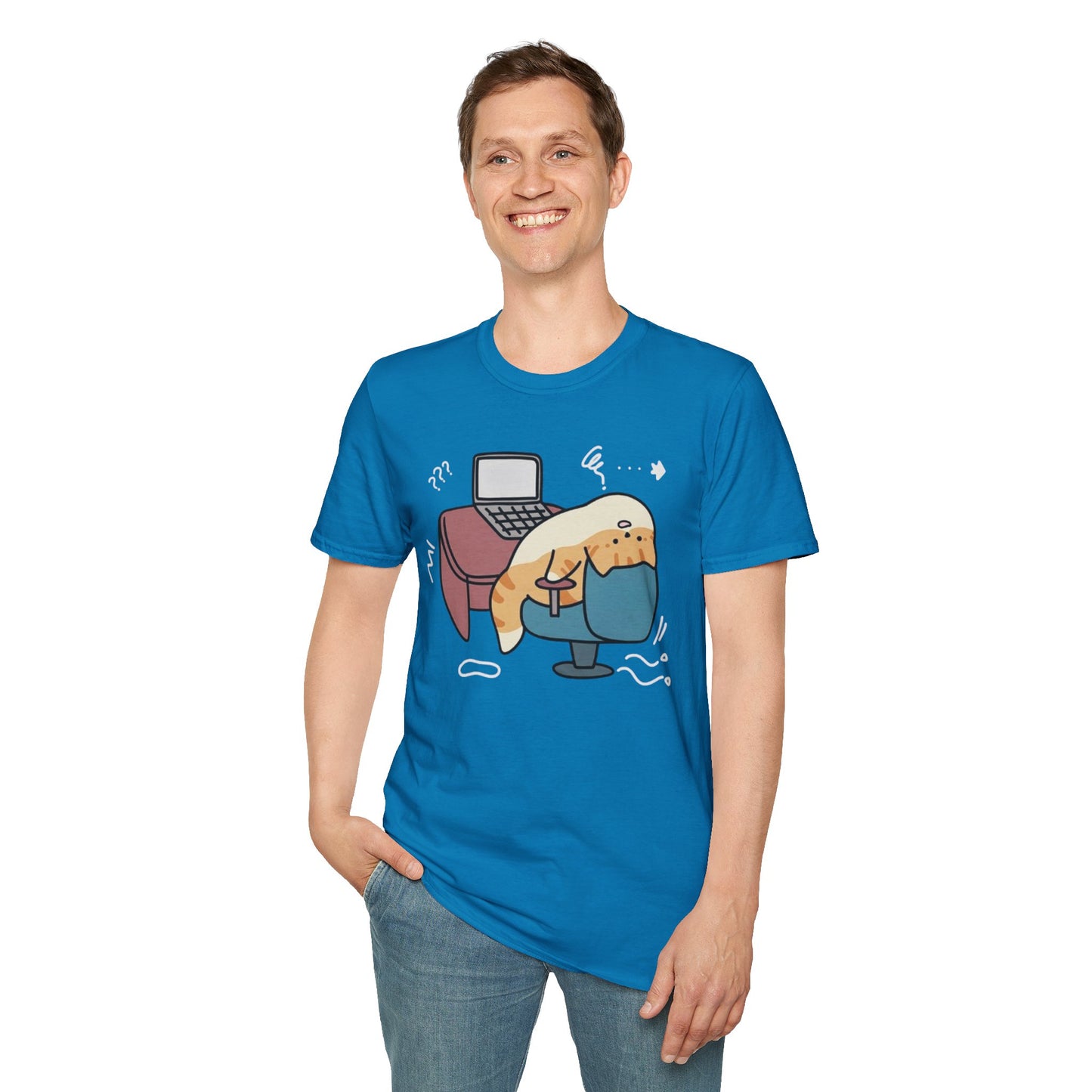 Cartoon Cozy Cat Unisex T-Shirt
