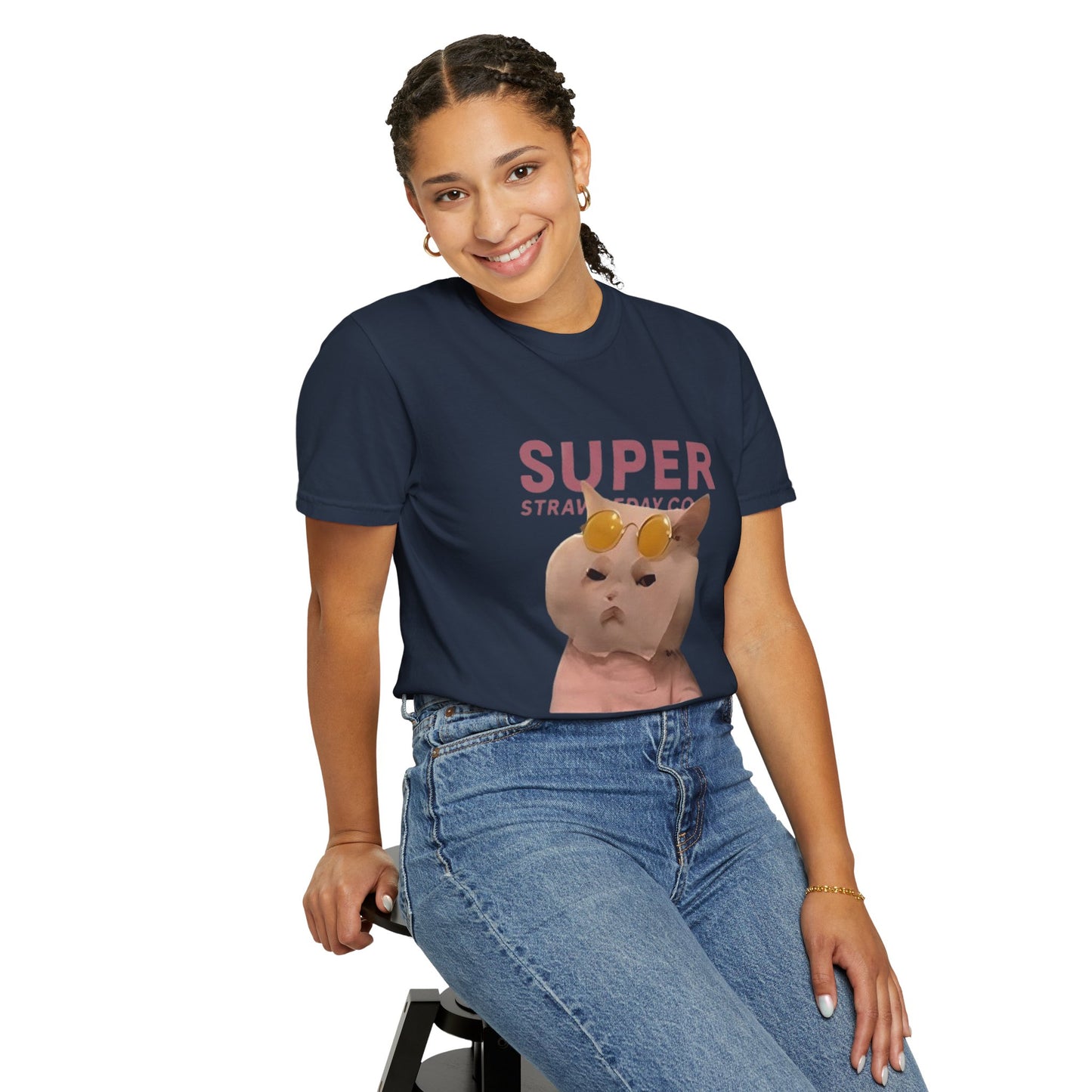 Cartoon Funny Meow Unisex T-Shirt