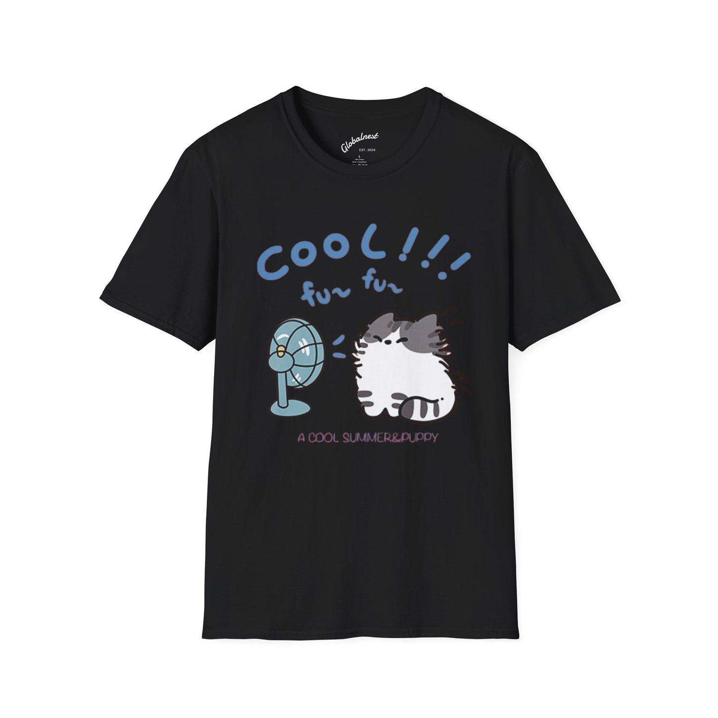 Cartoon Cool Cat Unisex T-Shirt