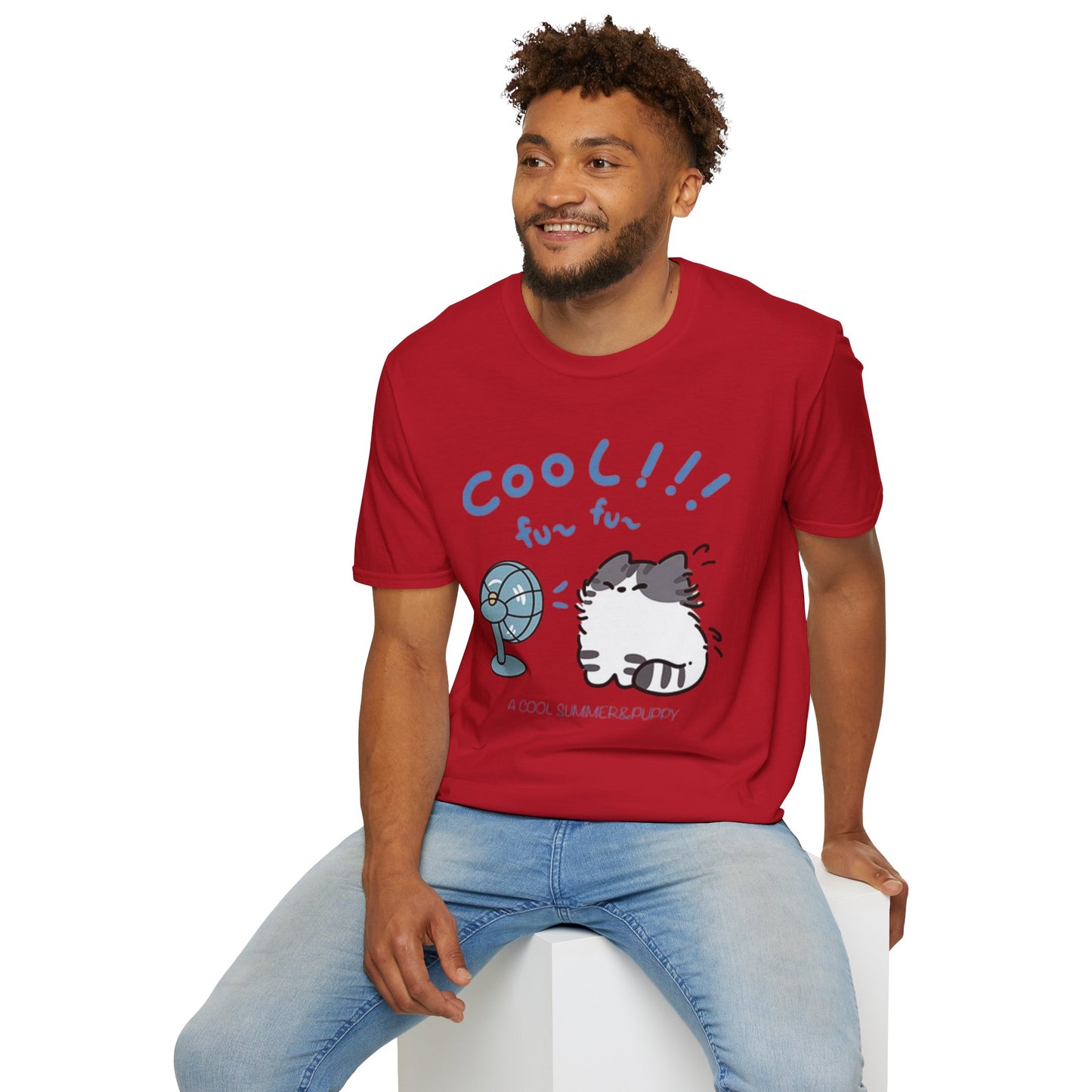 Cartoon Cool Cat Unisex T-Shirt