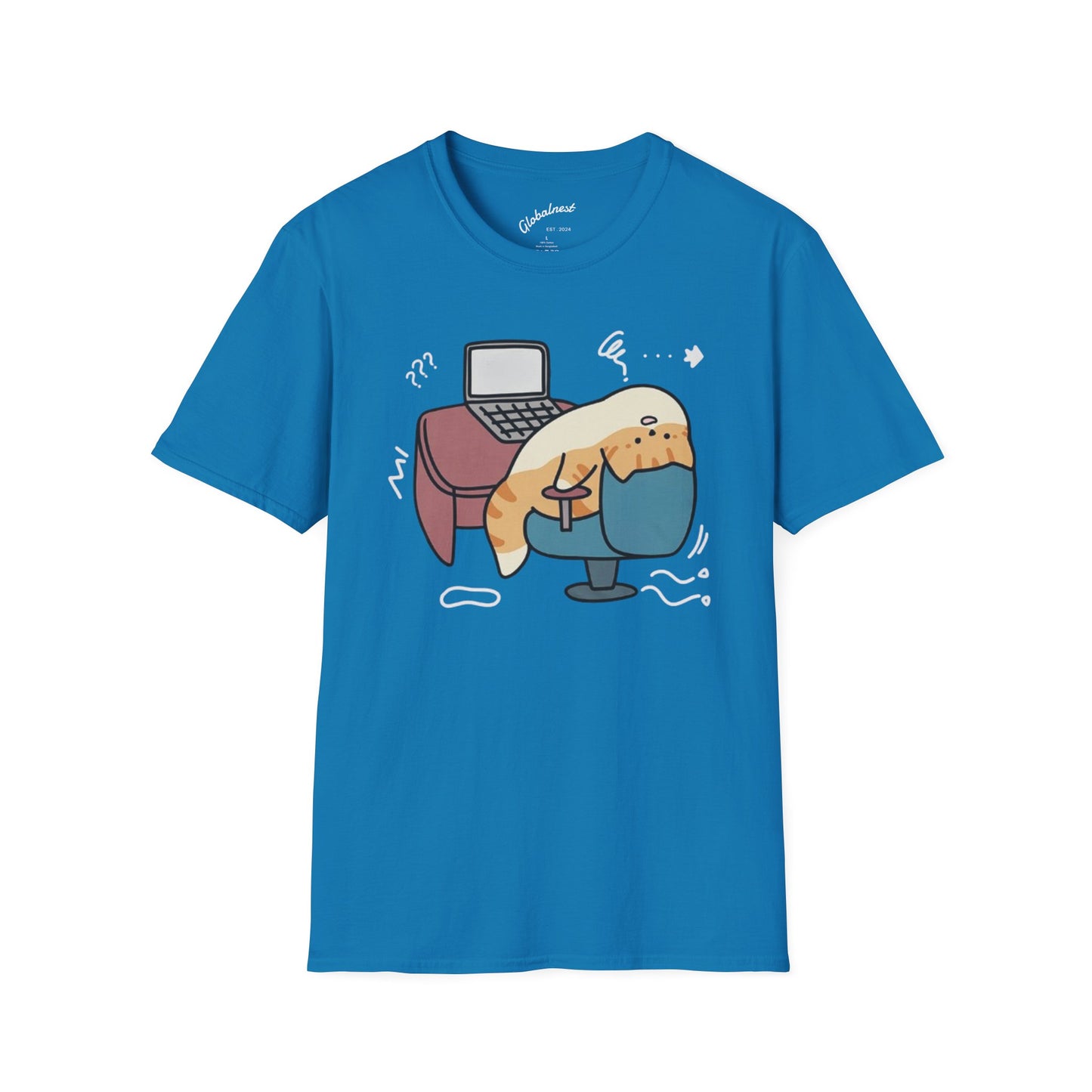 Cartoon Cozy Cat Unisex T-Shirt