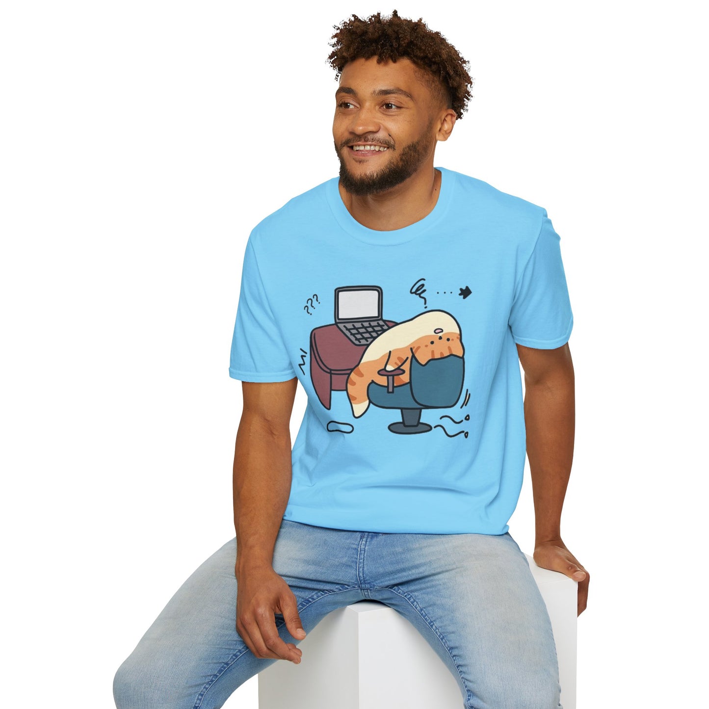 Cartoon Cozy Cat Unisex T-Shirt
