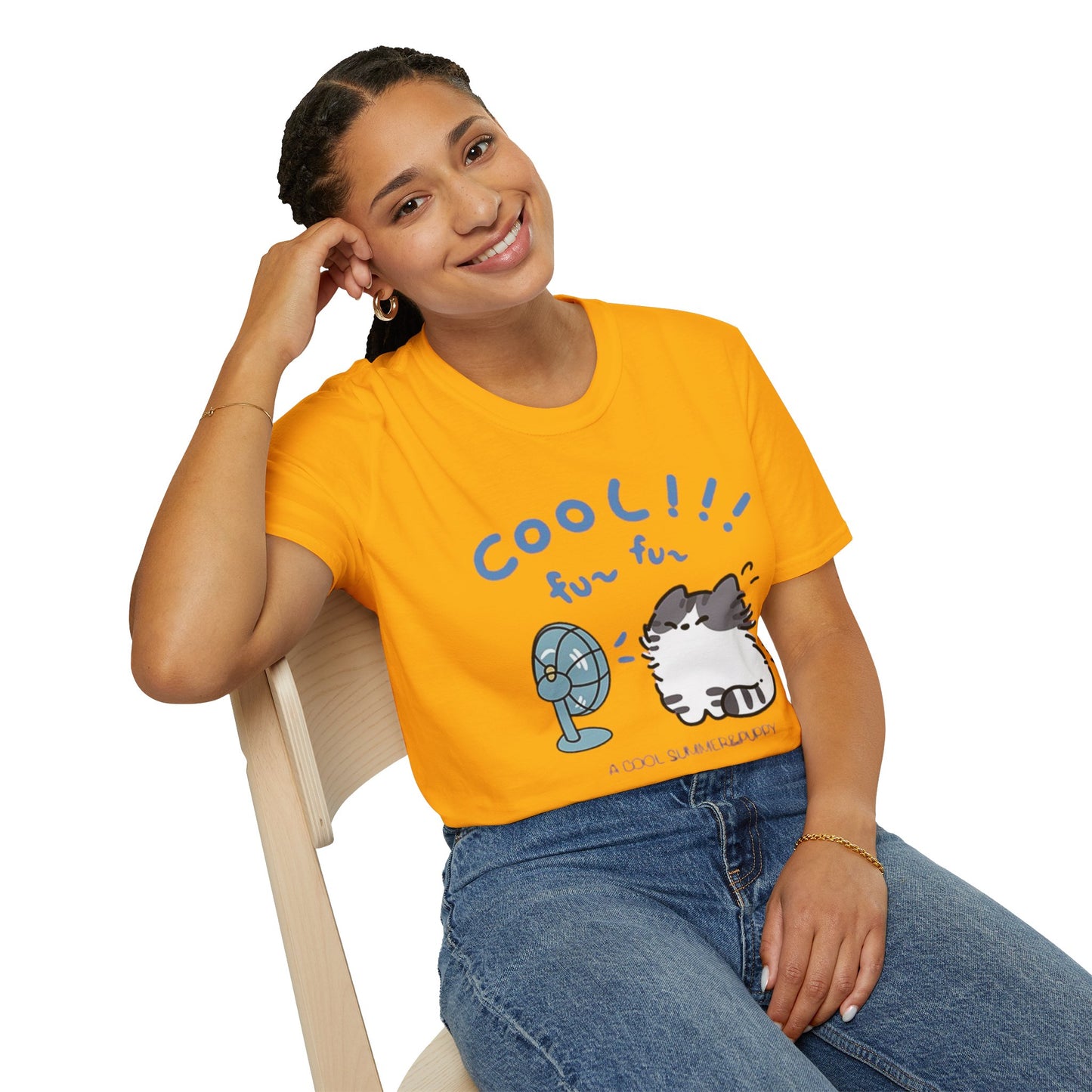 Cartoon Cool Cat Unisex T-Shirt