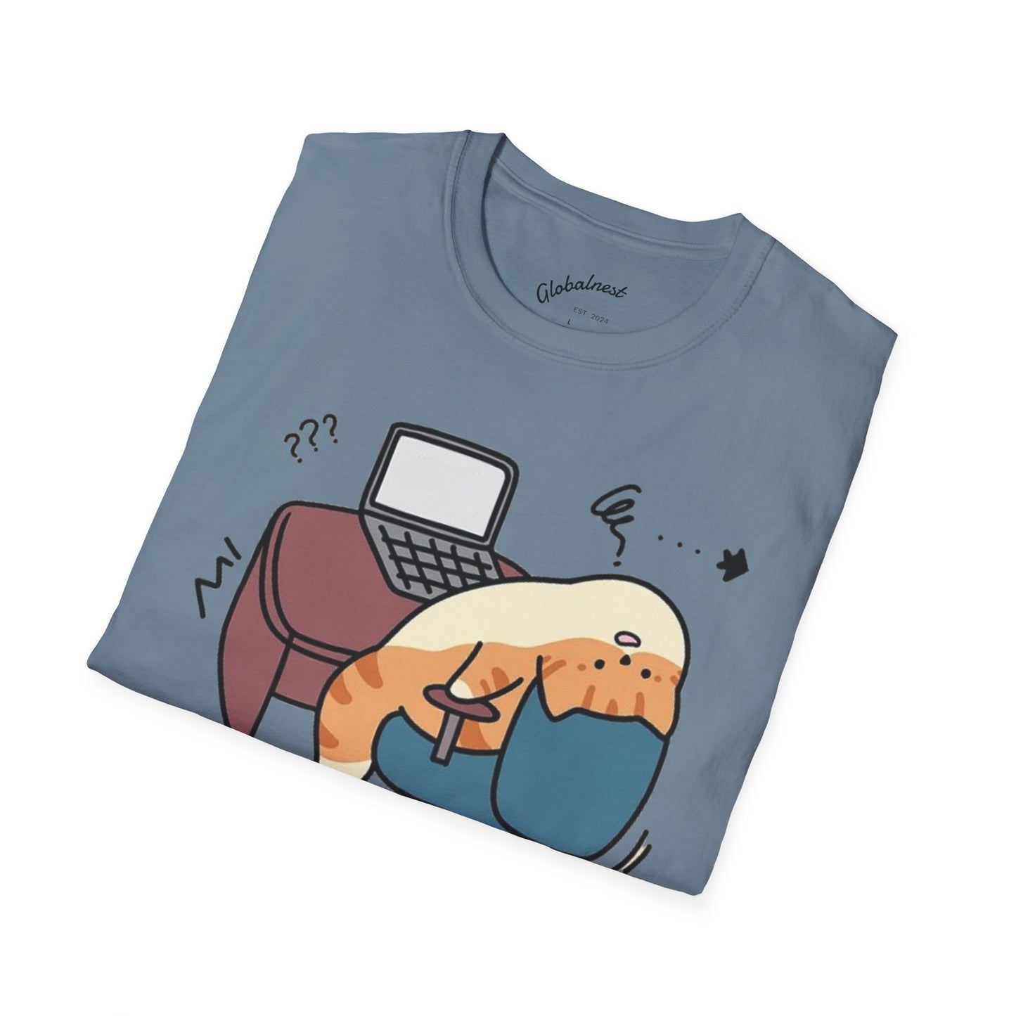 Cartoon Cozy Cat Unisex T-Shirt