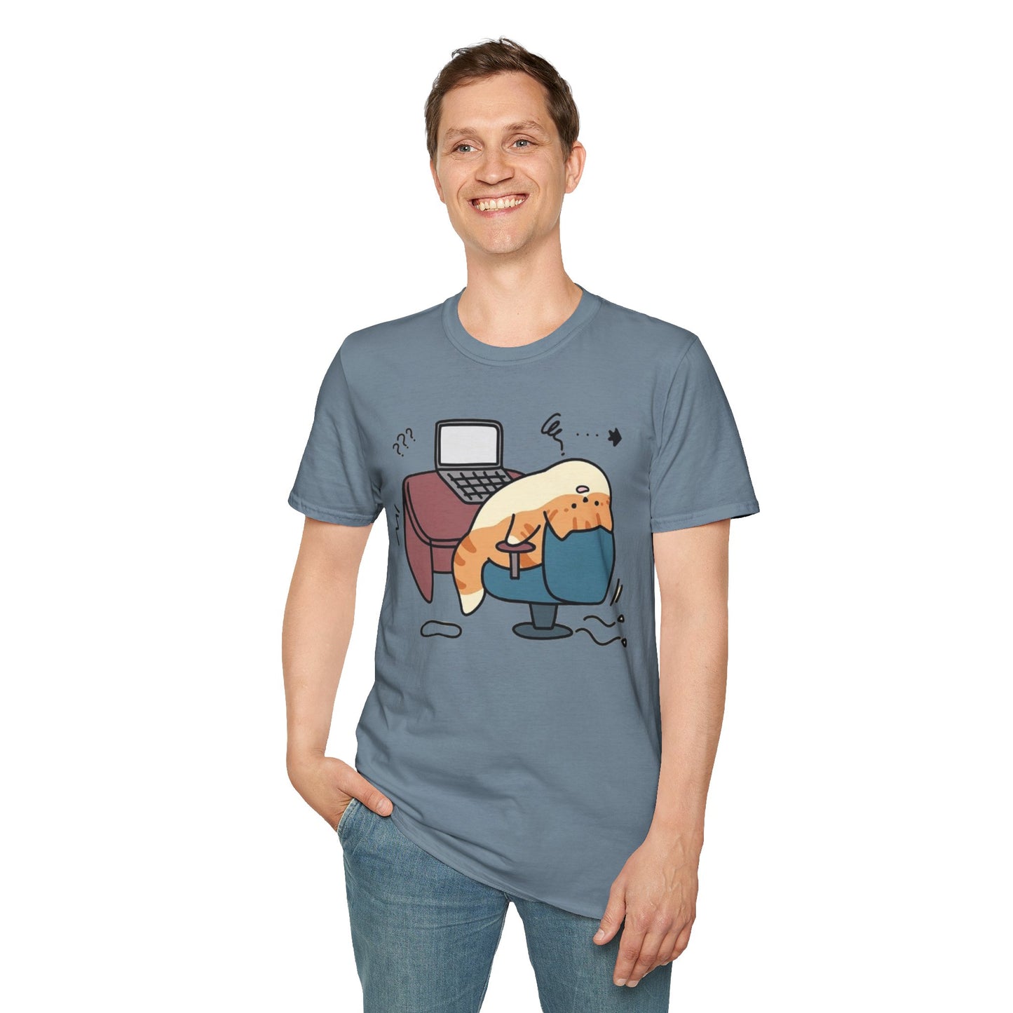 Cartoon Cozy Cat Unisex T-Shirt