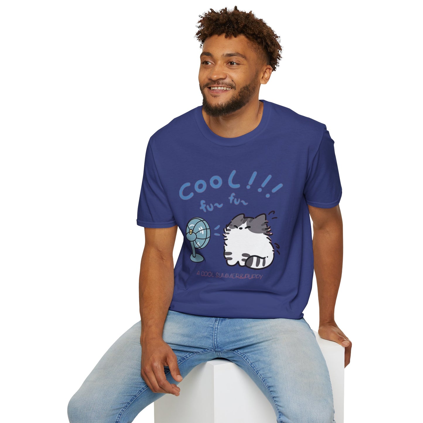Cartoon Cool Cat Unisex T-Shirt