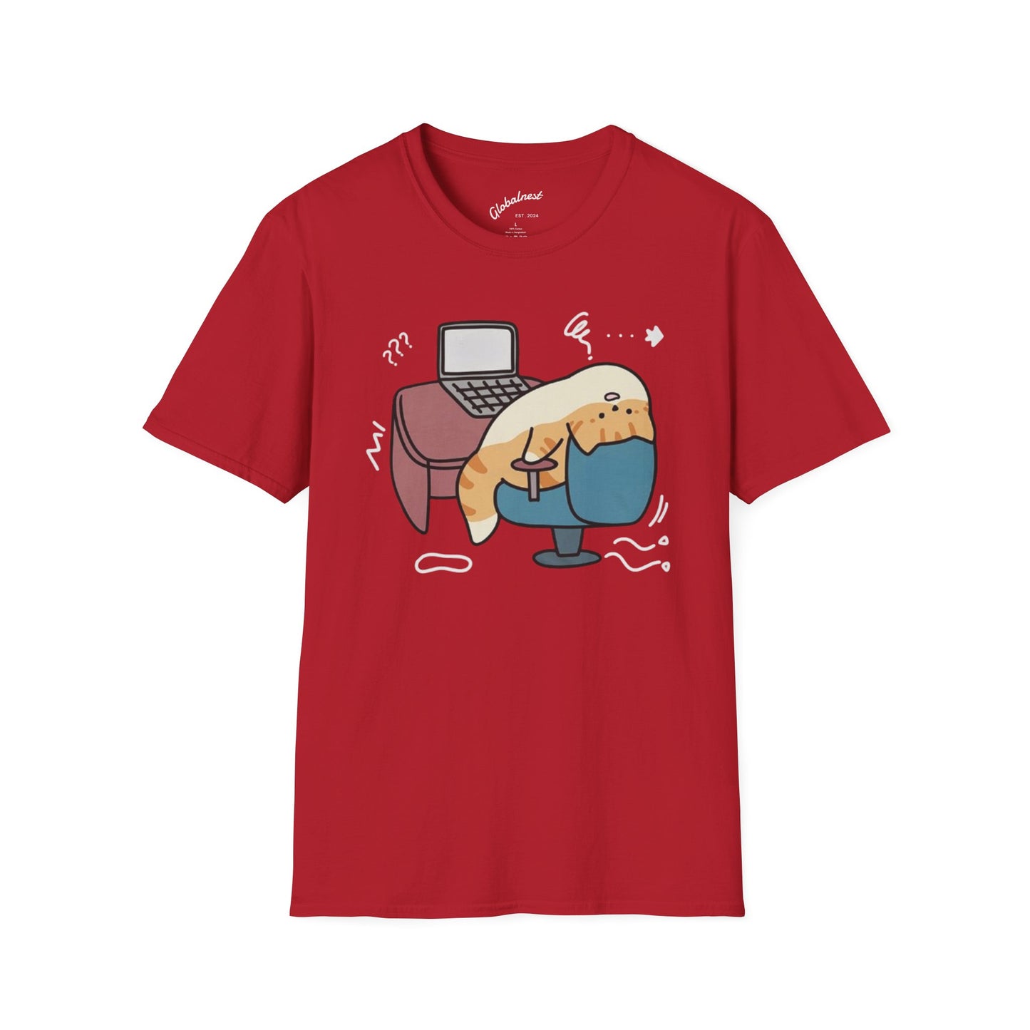 Cartoon Cozy Cat Unisex T-Shirt