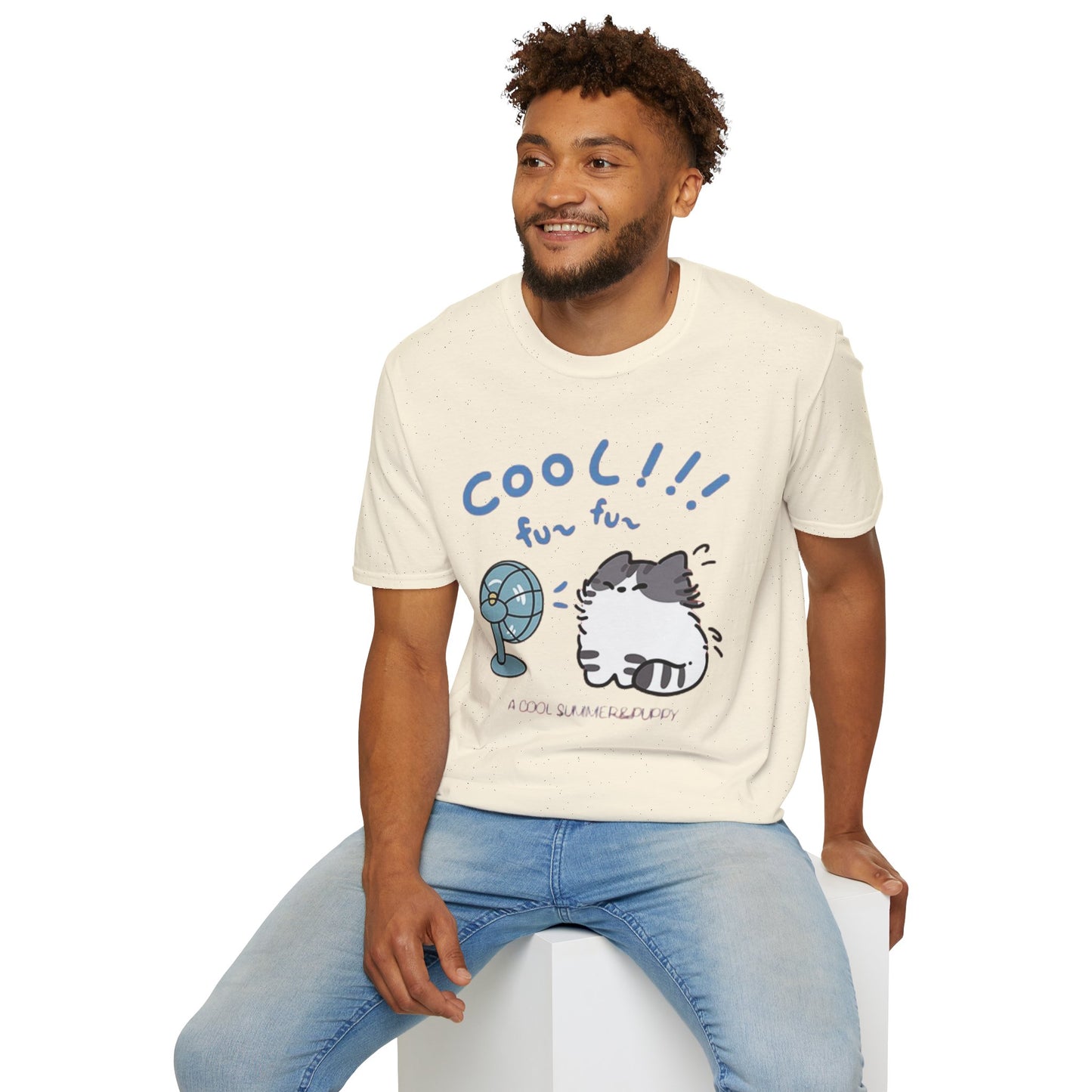 Cartoon Cool Cat Unisex T-Shirt