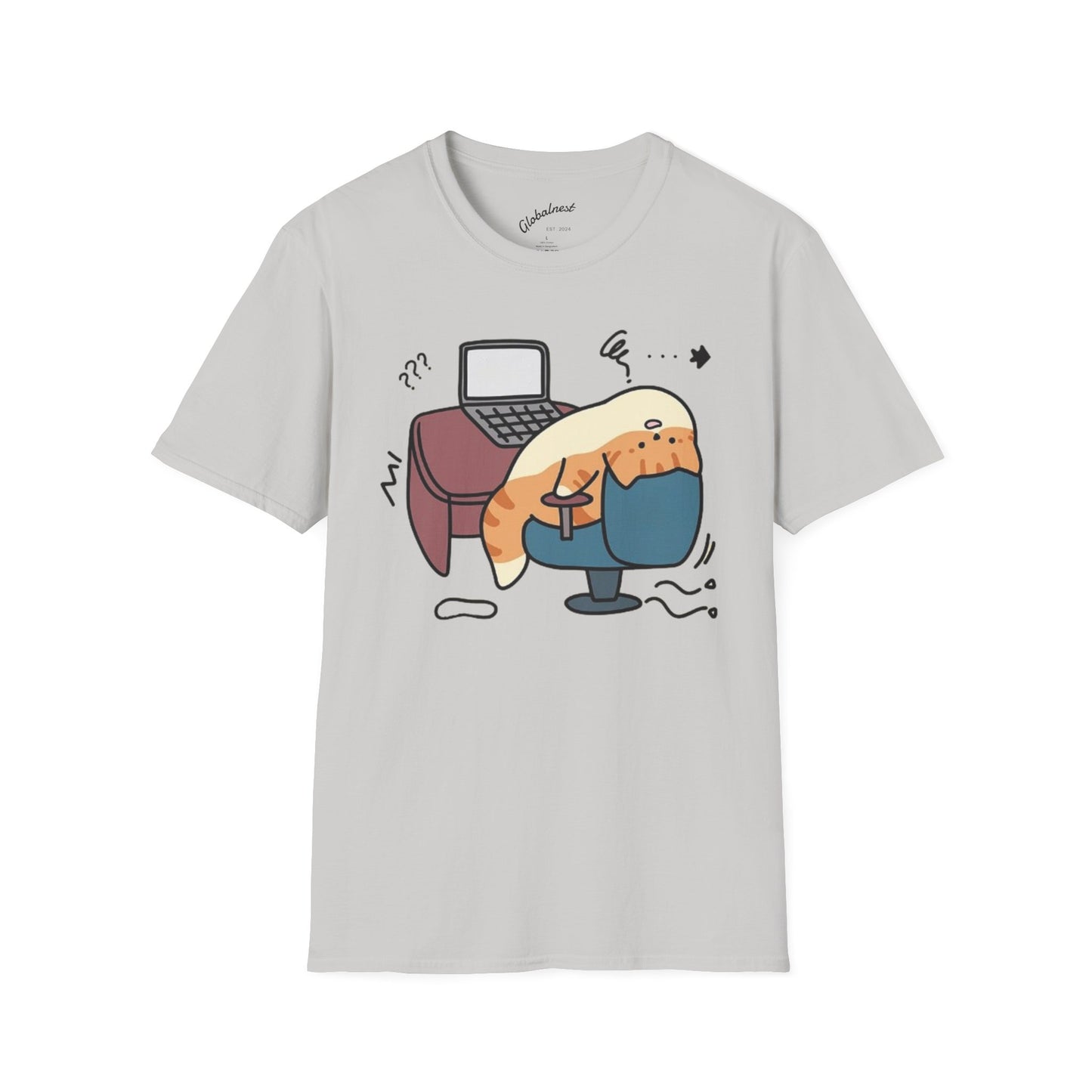 Cartoon Cozy Cat Unisex T-Shirt
