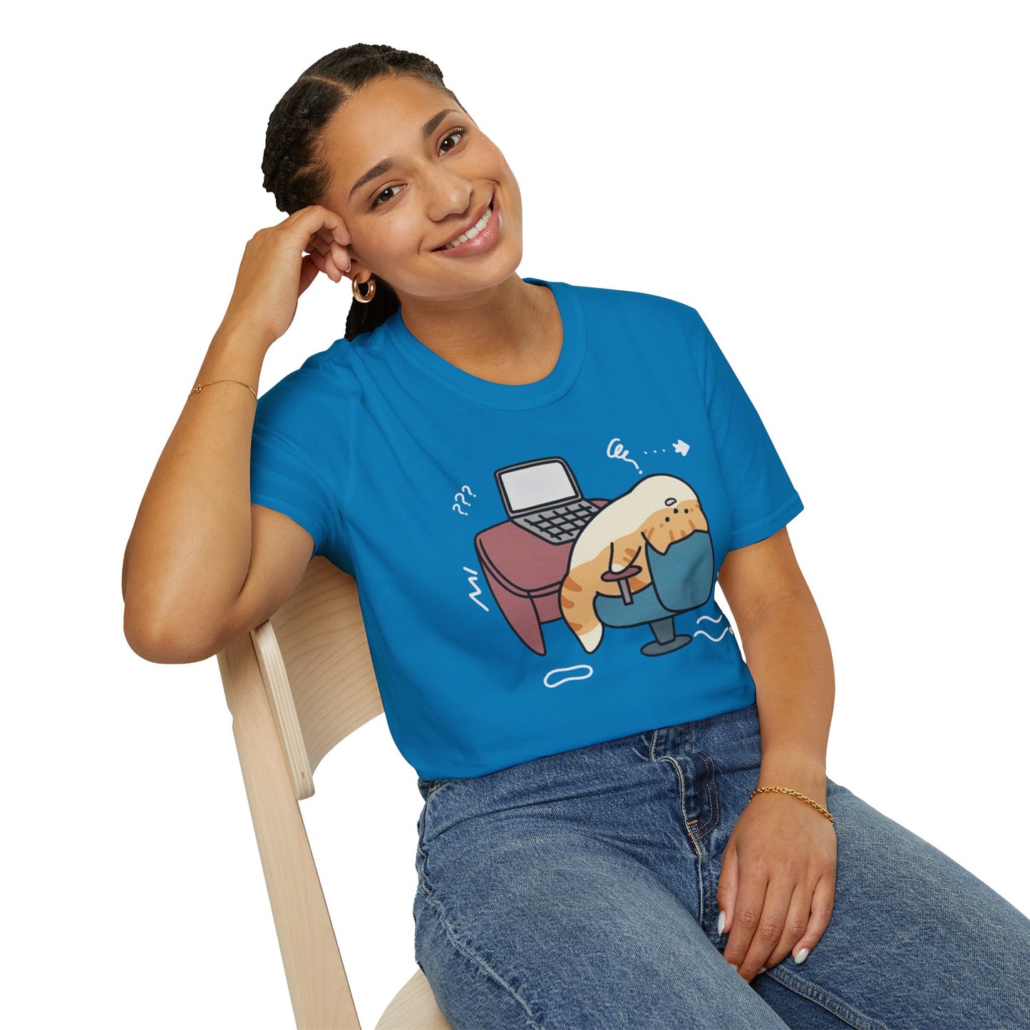 Cartoon Cozy Cat Unisex T-Shirt