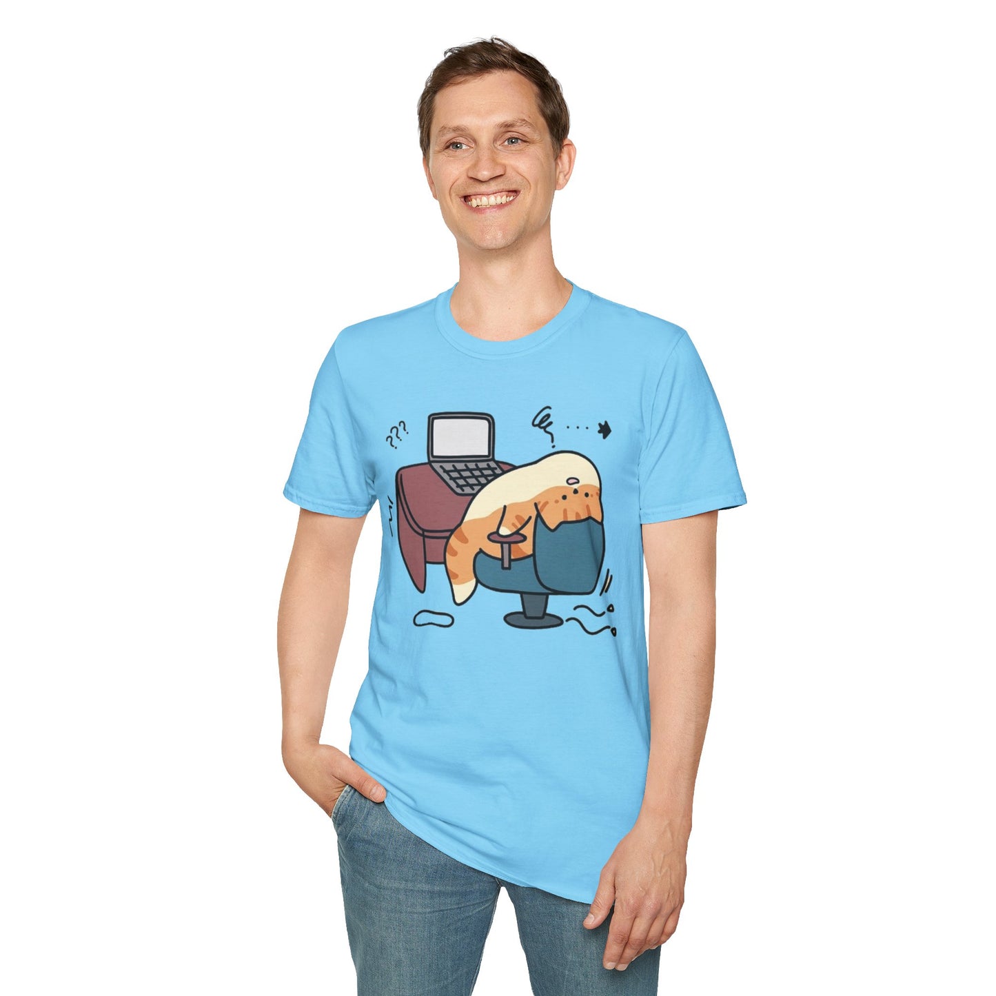 Cartoon Cozy Cat Unisex T-Shirt