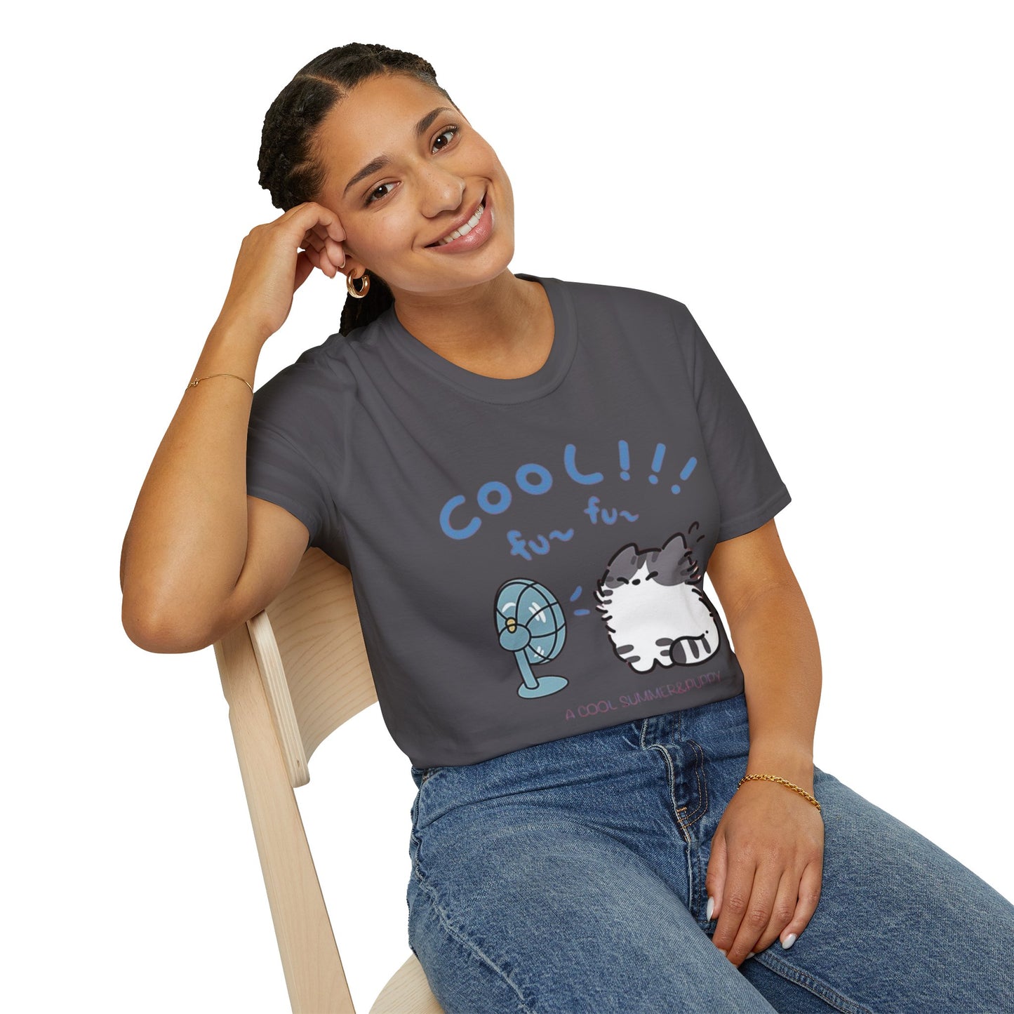 Cartoon Cool Cat Unisex T-Shirt