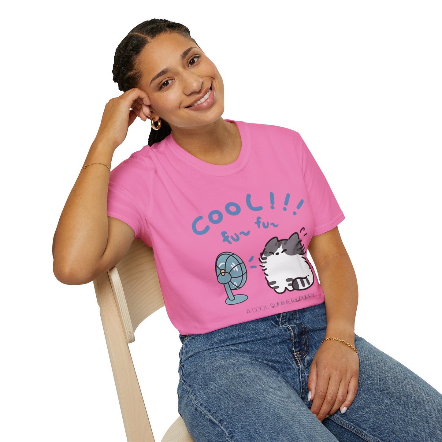 Cartoon Cool Cat Unisex T-Shirt