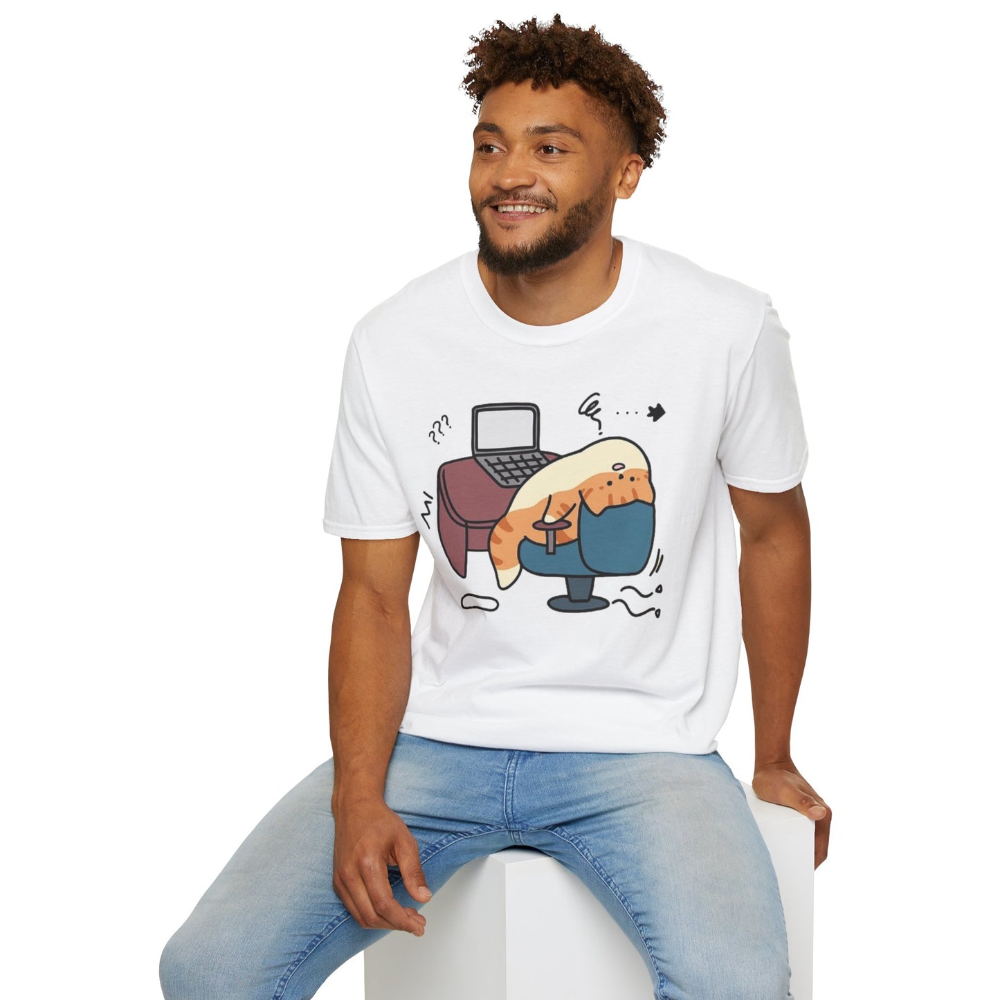 Cartoon Cozy Cat Unisex T-Shirt