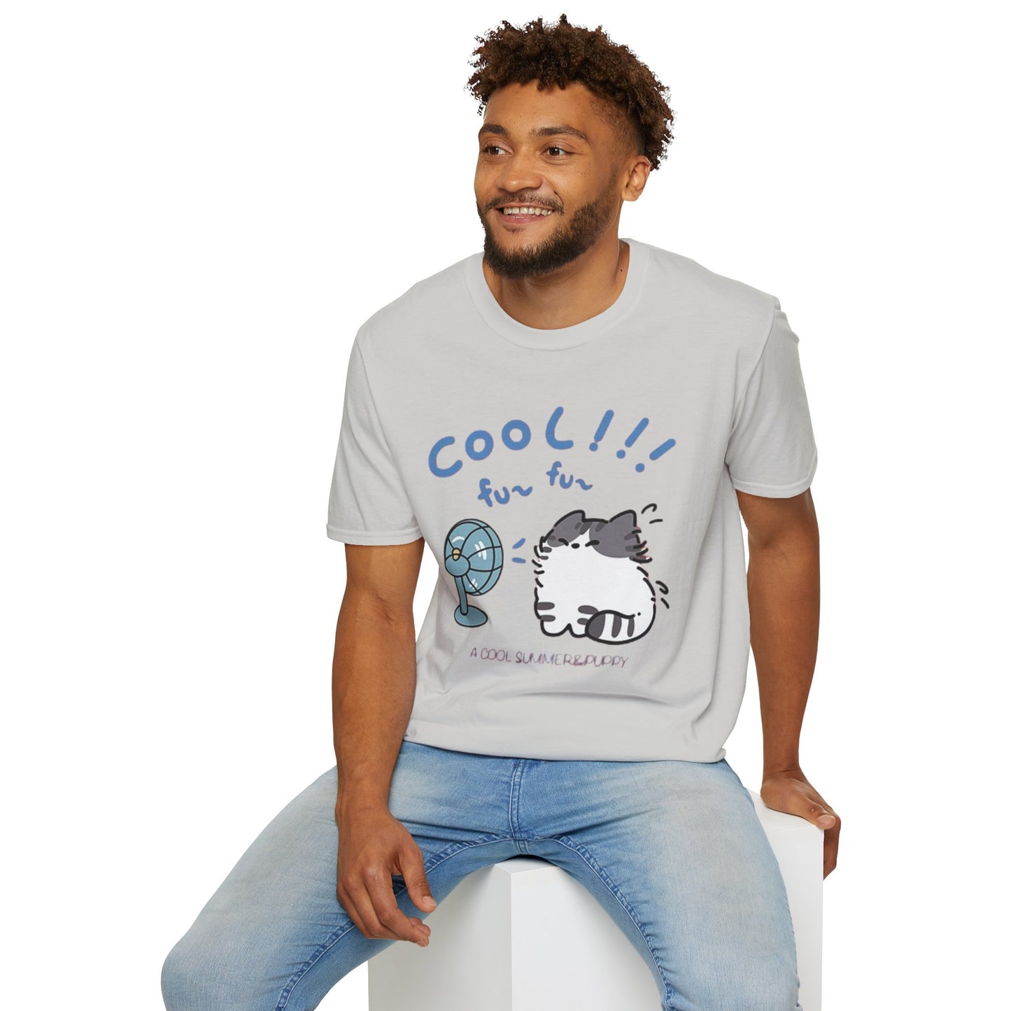 Cartoon Cool Cat Unisex T-Shirt