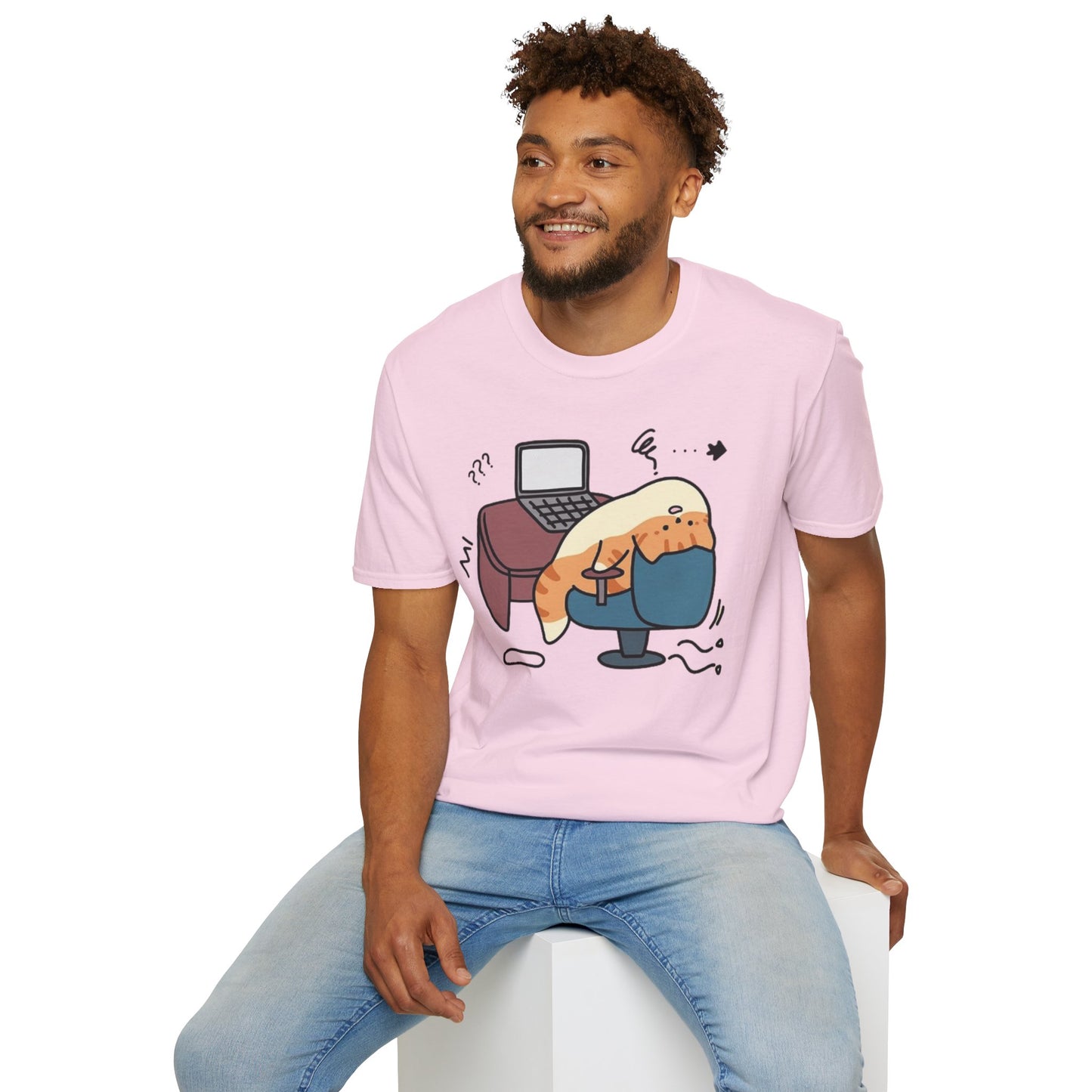 Cartoon Cozy Cat Unisex T-Shirt