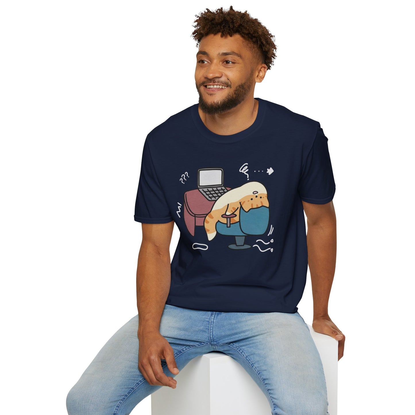 Cartoon Cozy Cat Unisex T-Shirt