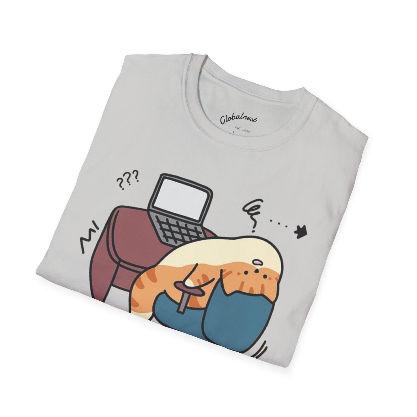 Cartoon Cozy Cat Unisex T-Shirt
