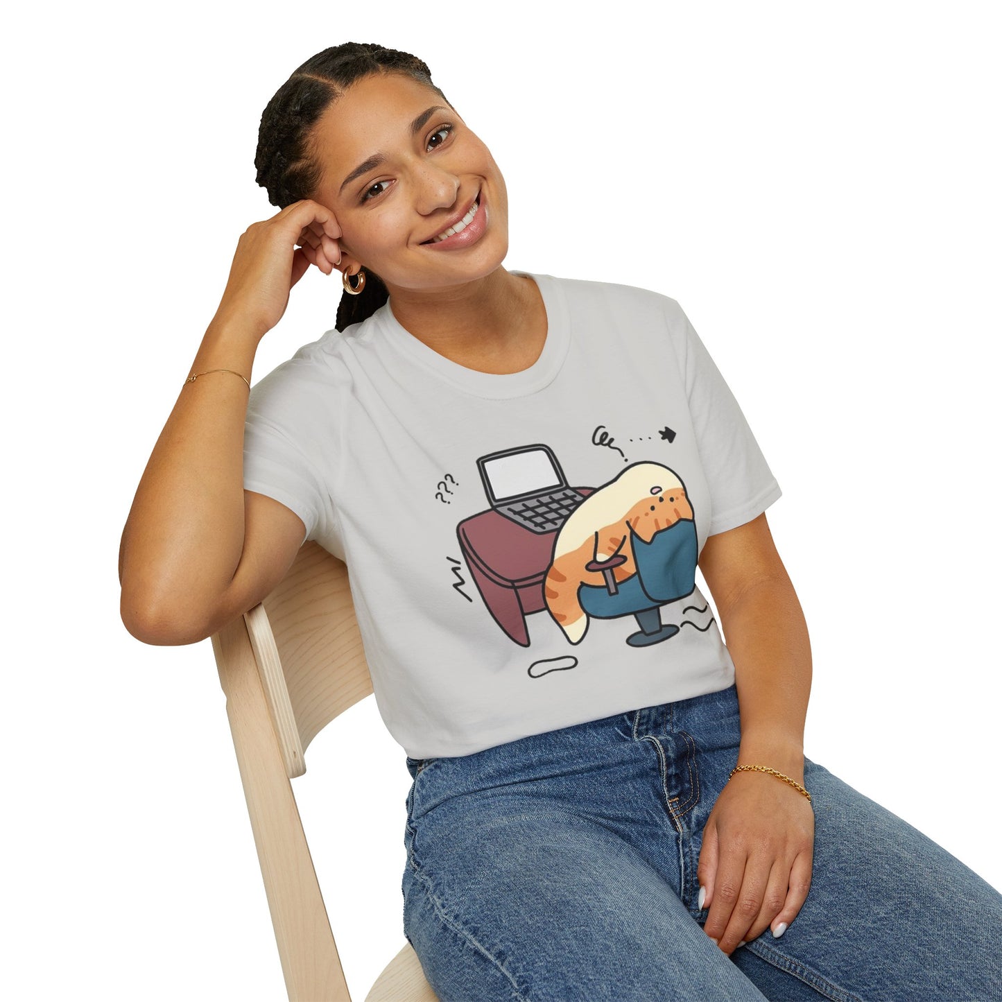 Cartoon Cozy Cat Unisex T-Shirt