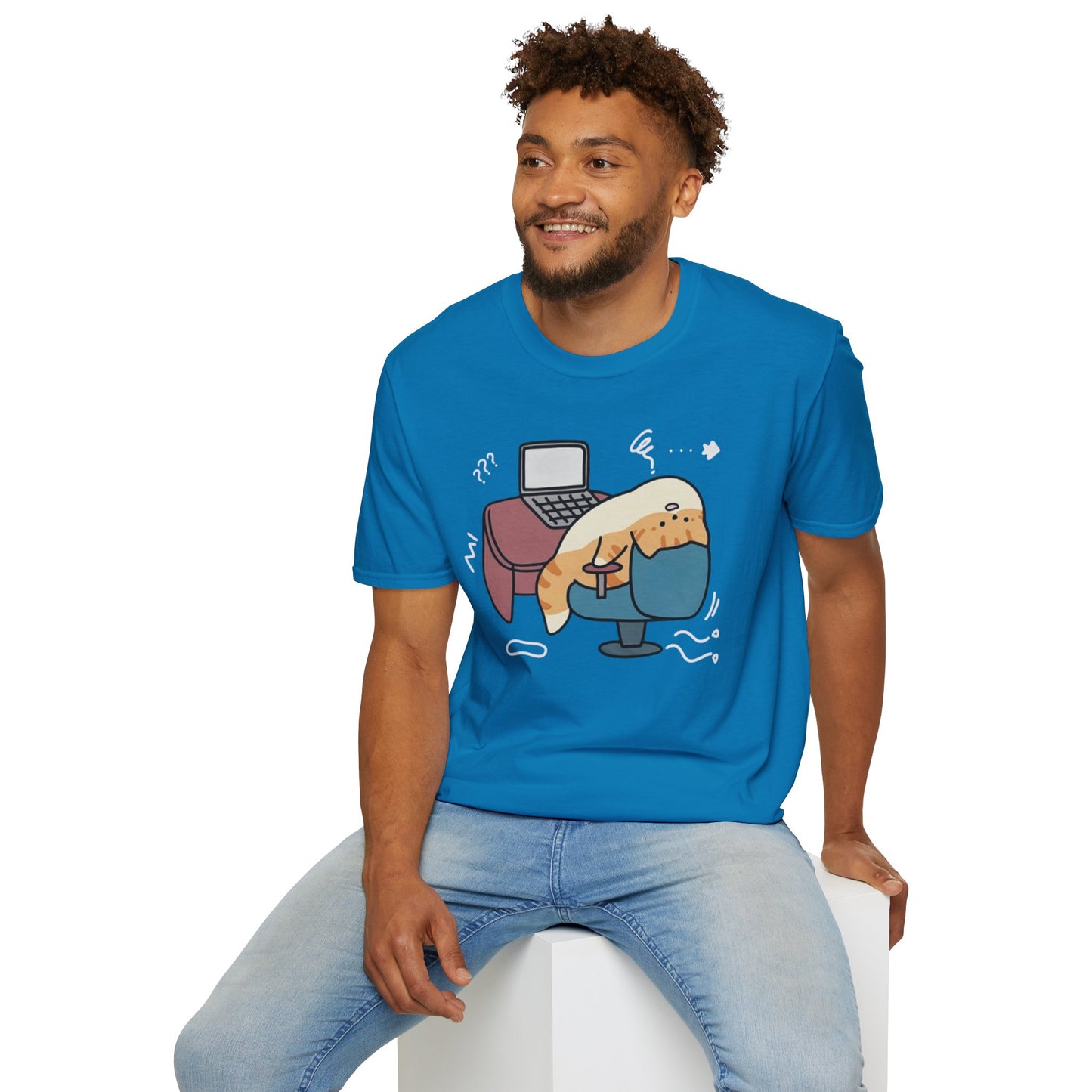 Cartoon Cozy Cat Unisex T-Shirt