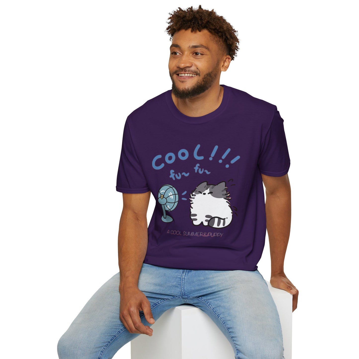 Cartoon Cool Cat Unisex T-Shirt