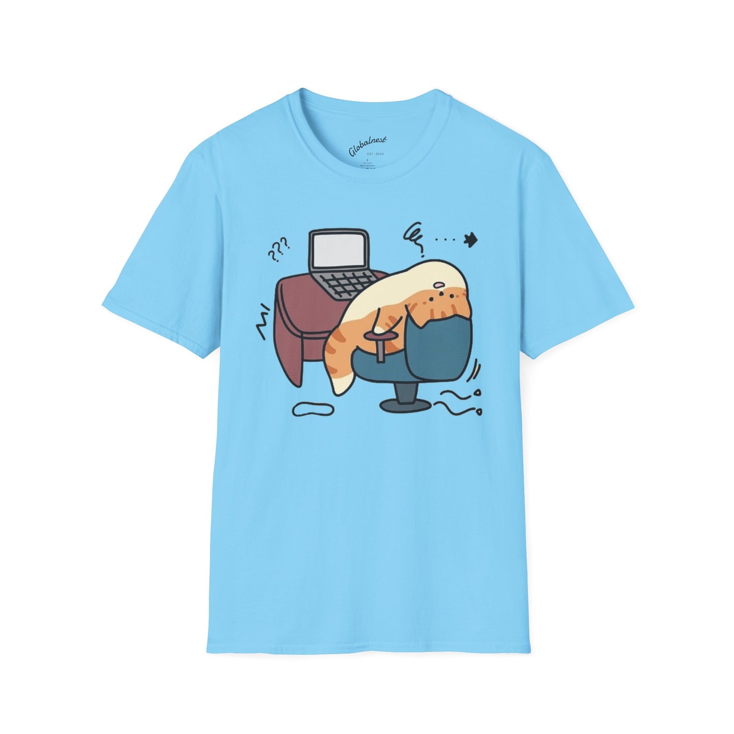 Cartoon Cozy Cat Unisex T-Shirt