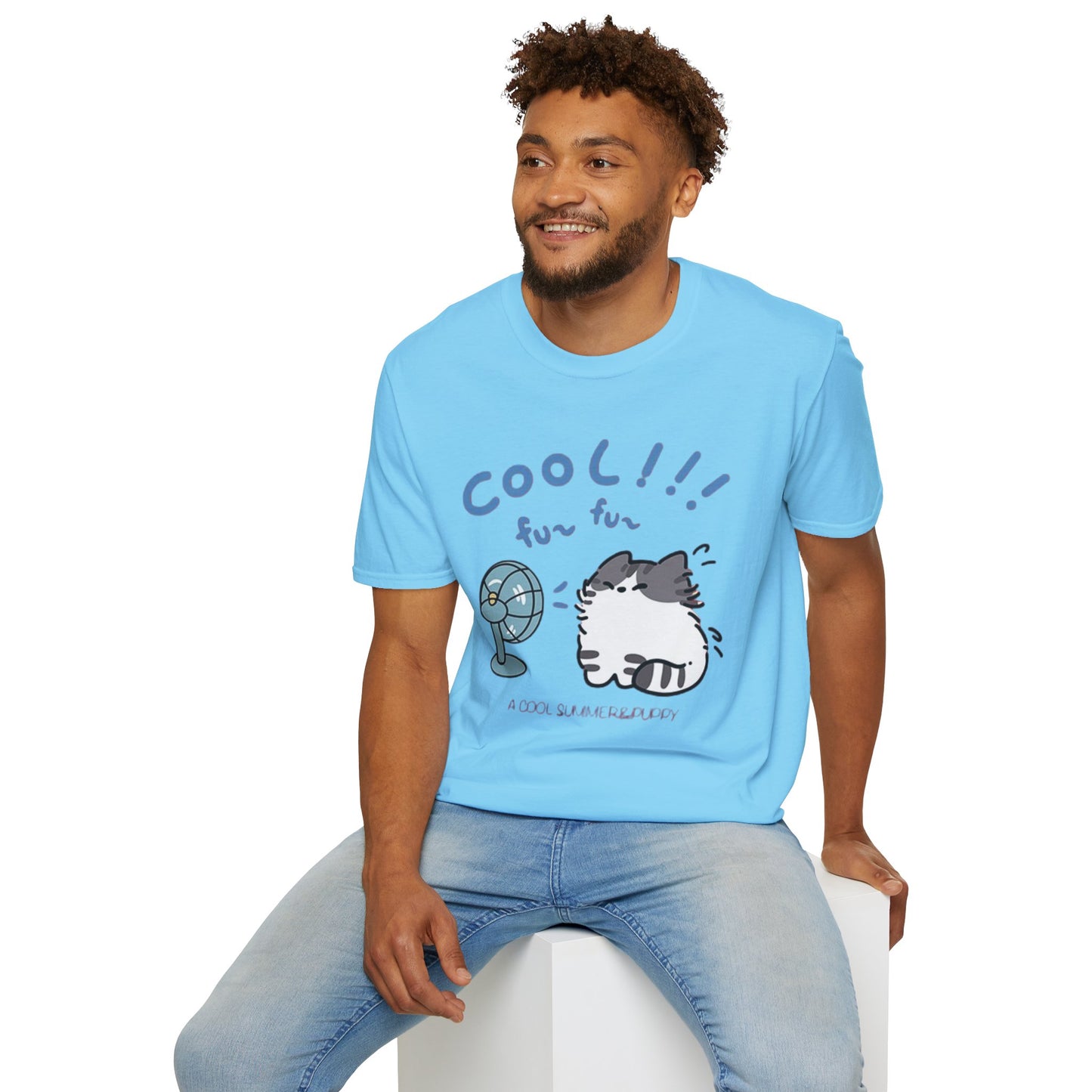 Cartoon Cool Cat Unisex T-Shirt
