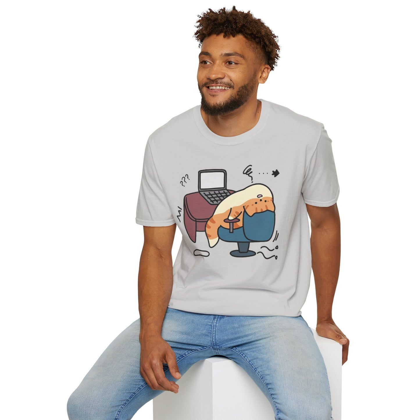 Cartoon Cozy Cat Unisex T-Shirt