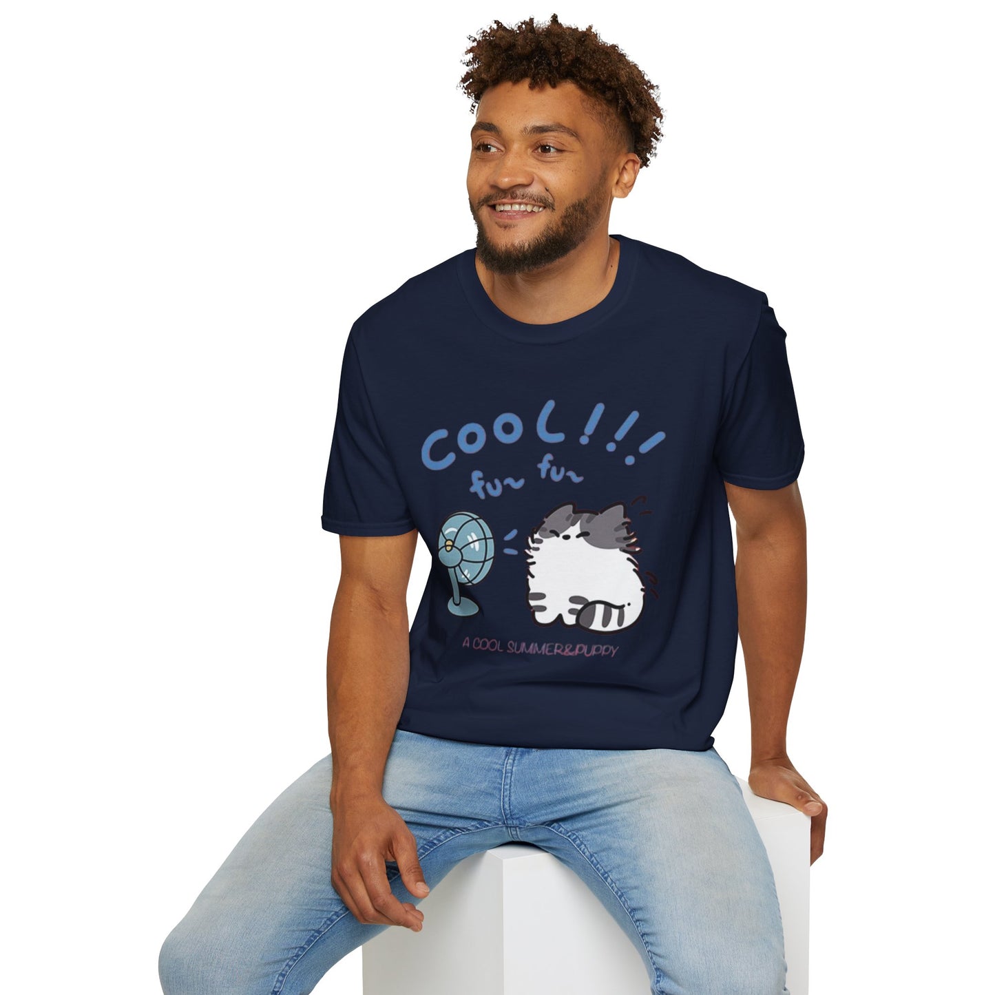 Cartoon Cool Cat Unisex T-Shirt