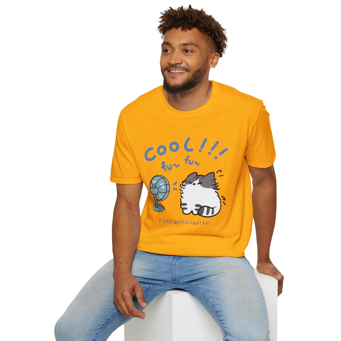 Cartoon Cool Cat Unisex T-Shirt