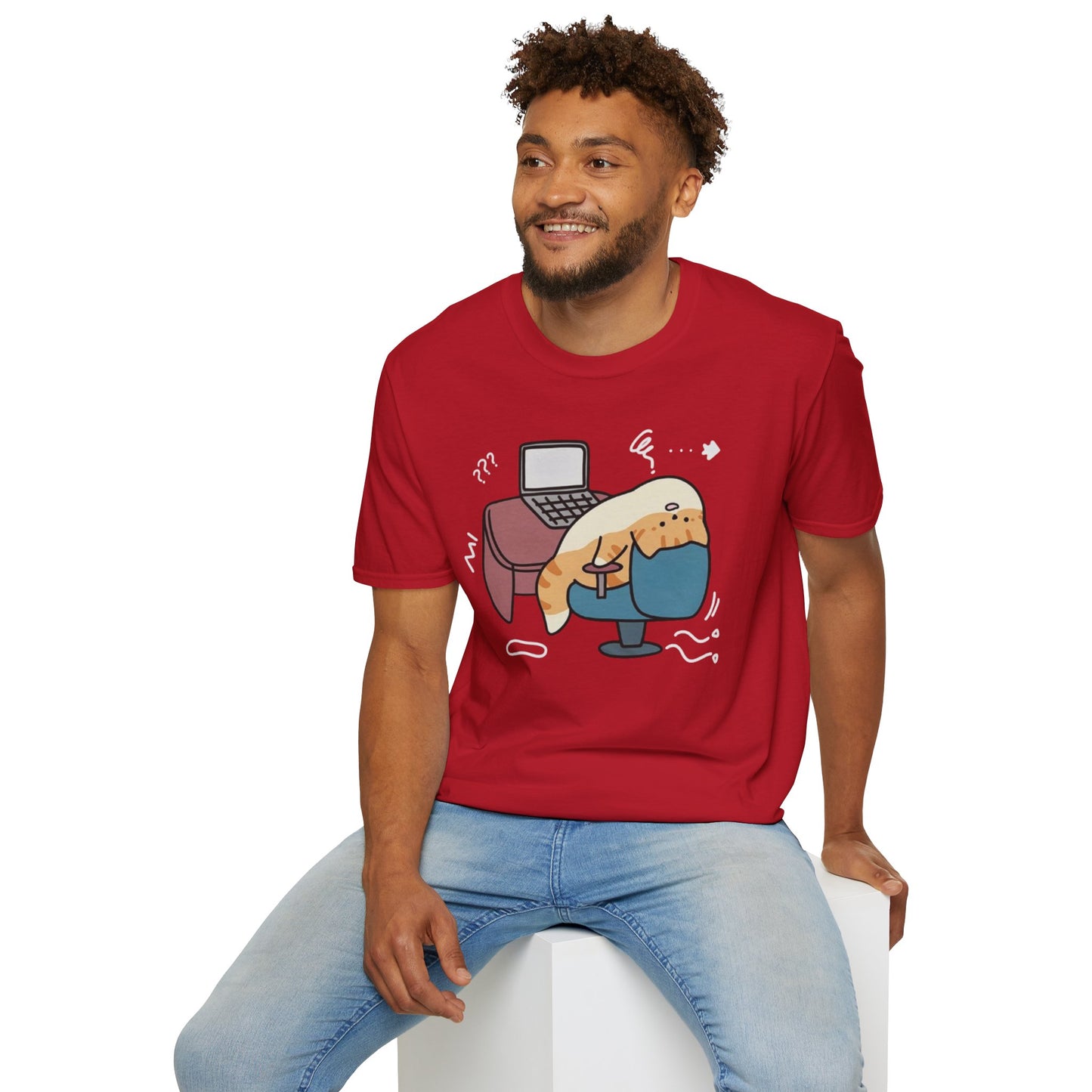 Cartoon Cozy Cat Unisex T-Shirt