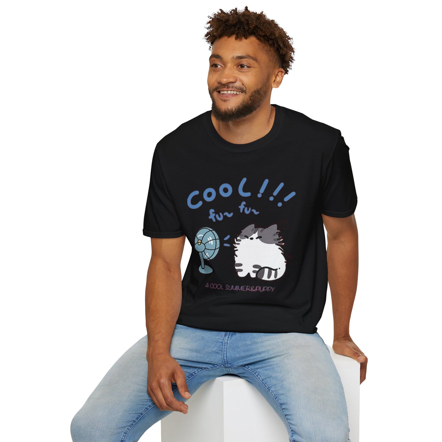 Cartoon Cool Cat Unisex T-Shirt