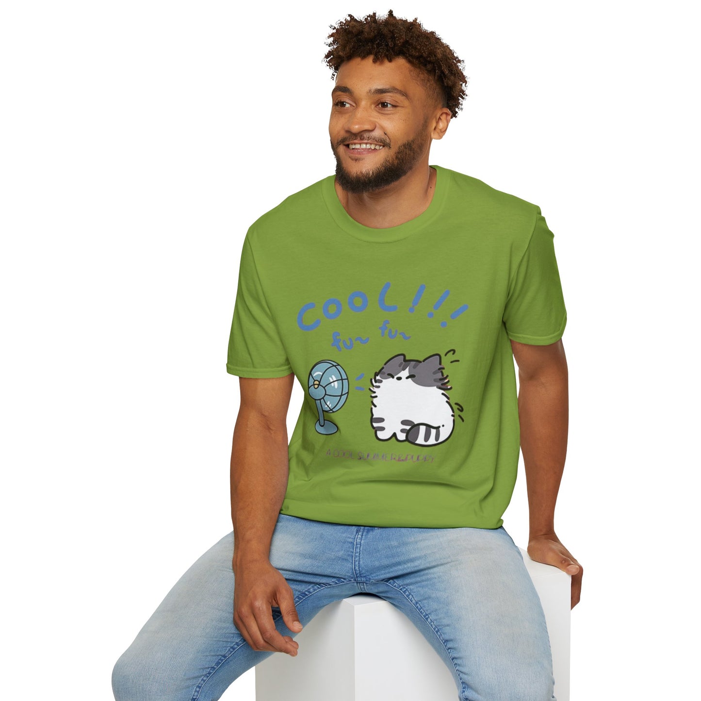 Cartoon Cool Cat Unisex T-Shirt
