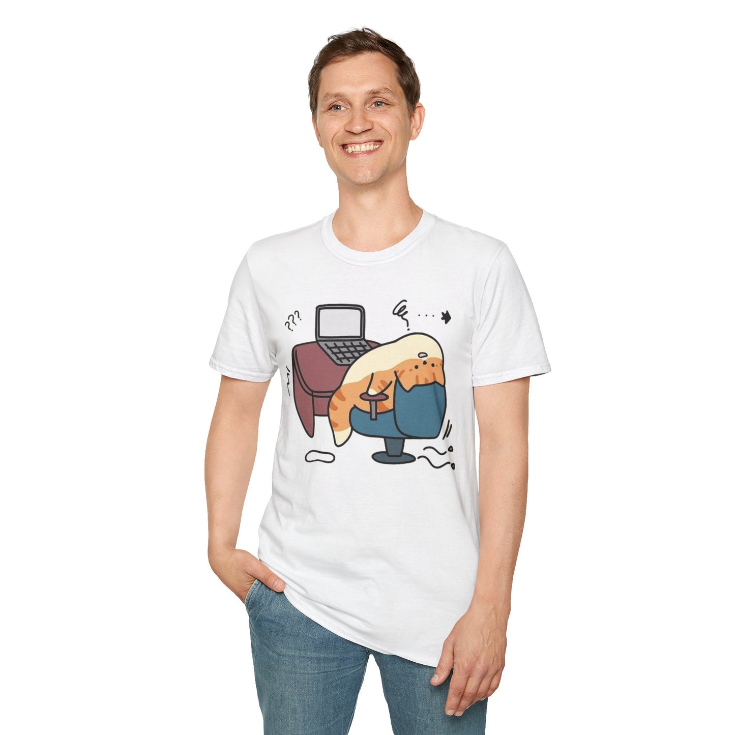 Cartoon Cozy Cat Unisex T-Shirt