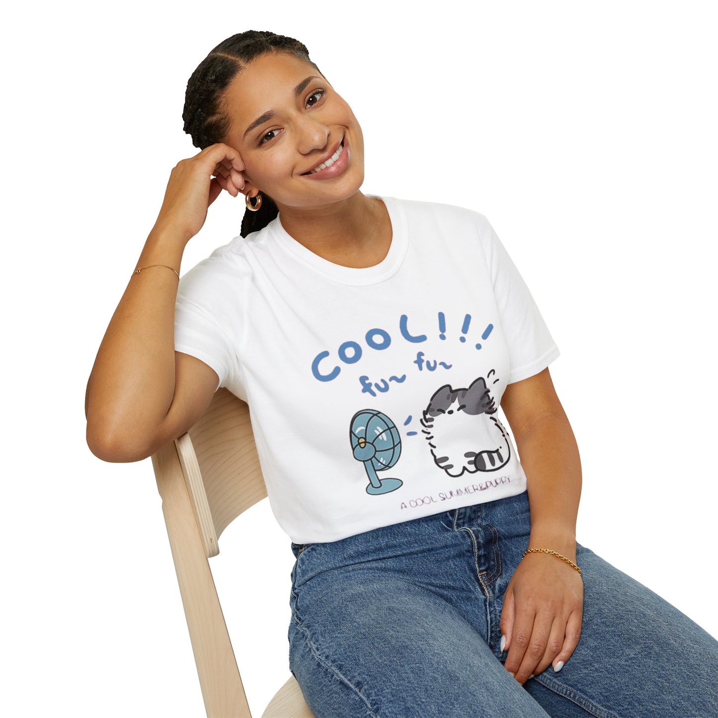 Cartoon Cool Cat Unisex T-Shirt