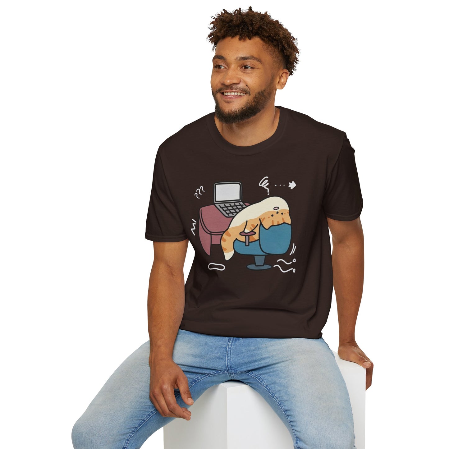 Cartoon Cozy Cat Unisex T-Shirt
