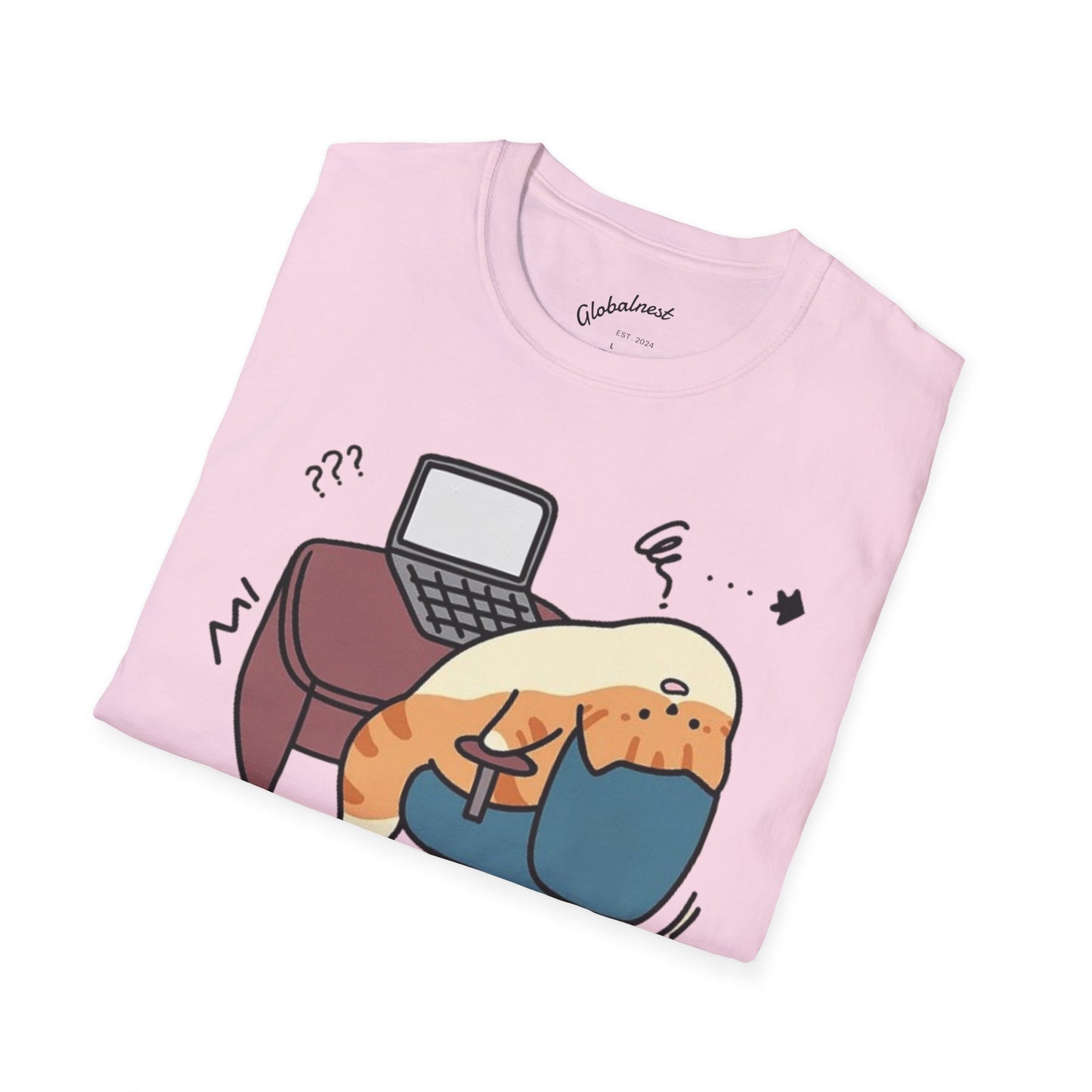 Cartoon Cozy Cat Unisex T-Shirt