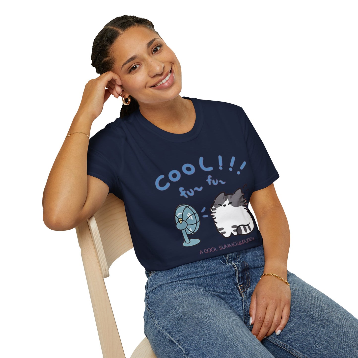 Cartoon Cool Cat Unisex T-Shirt