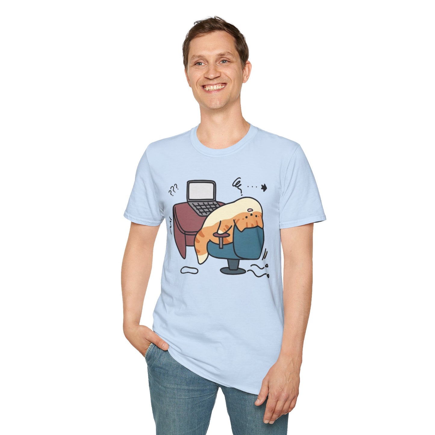 Cartoon Cozy Cat Unisex T-Shirt