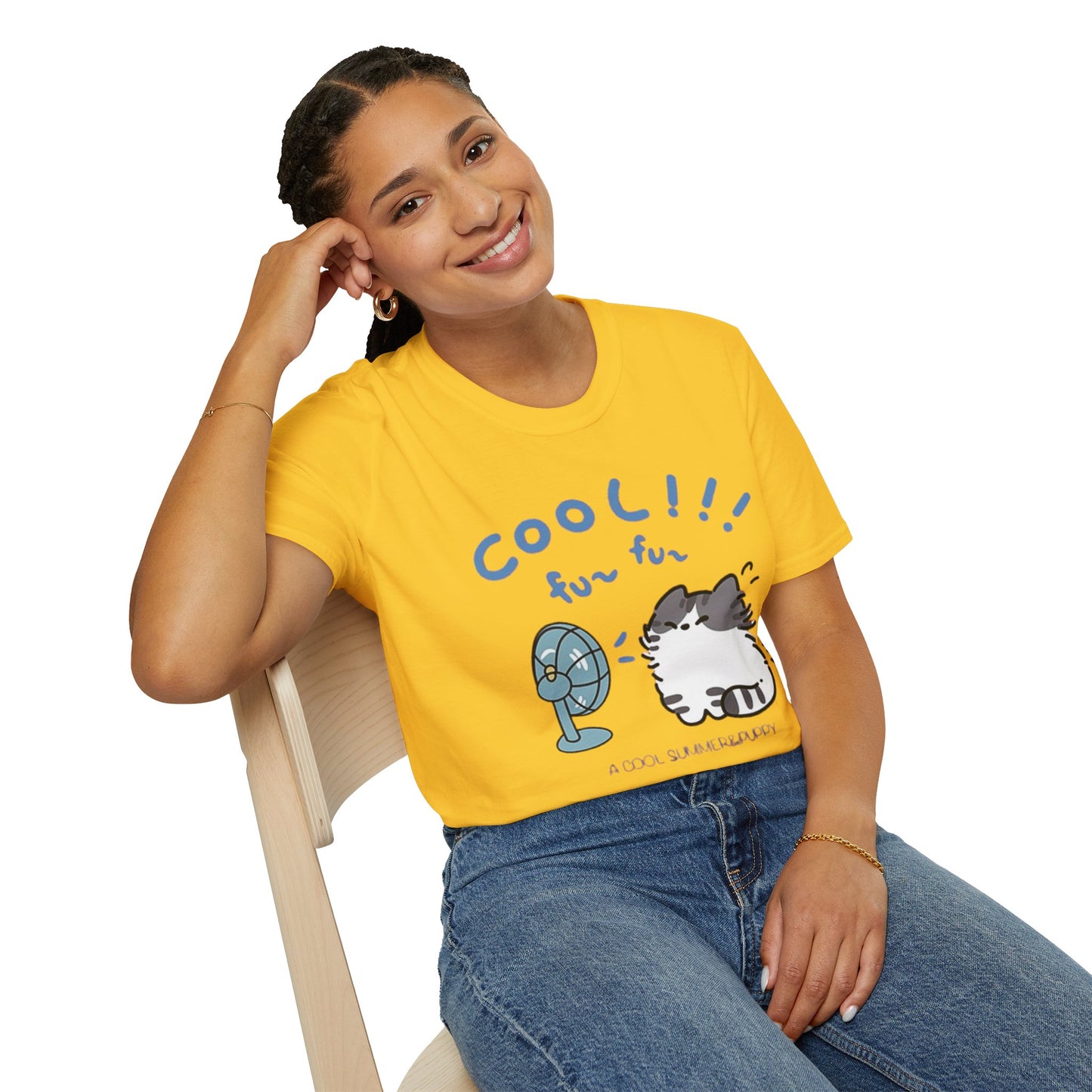 Cartoon Cool Cat Unisex T-Shirt
