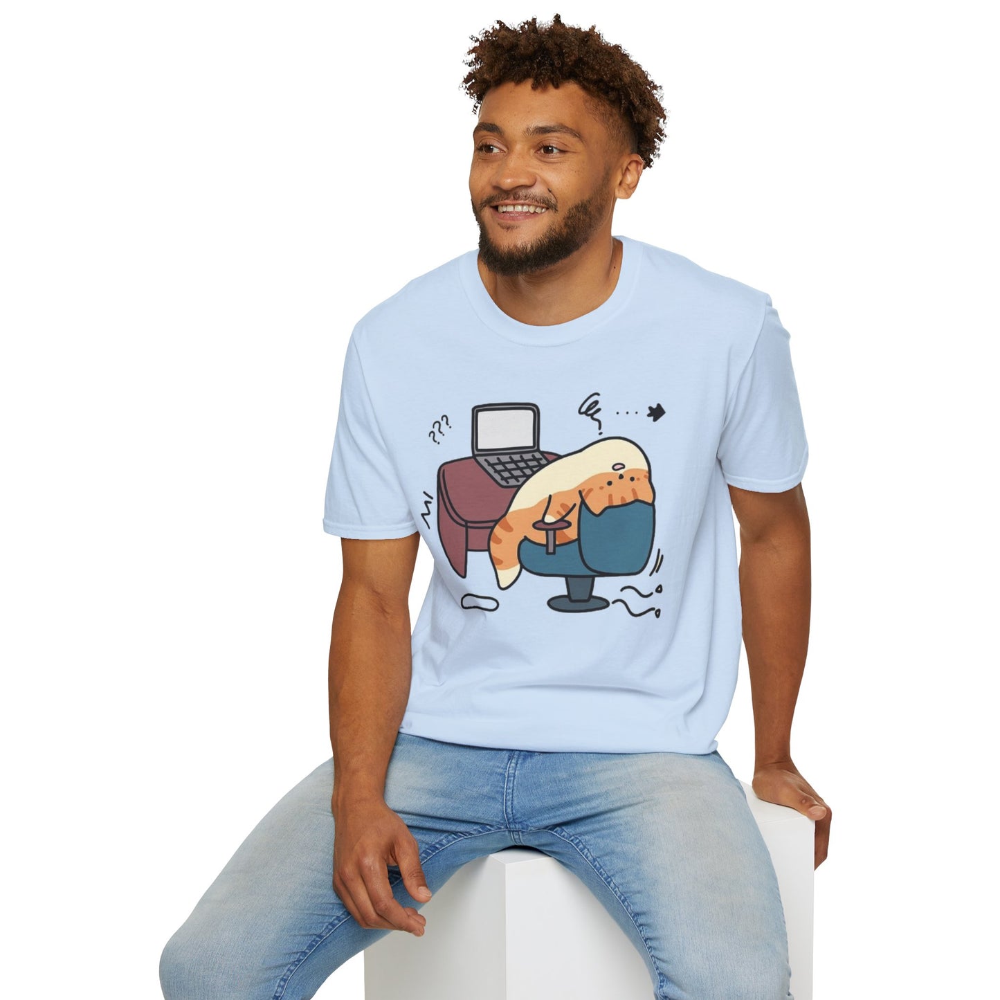 Cartoon Cozy Cat Unisex T-Shirt
