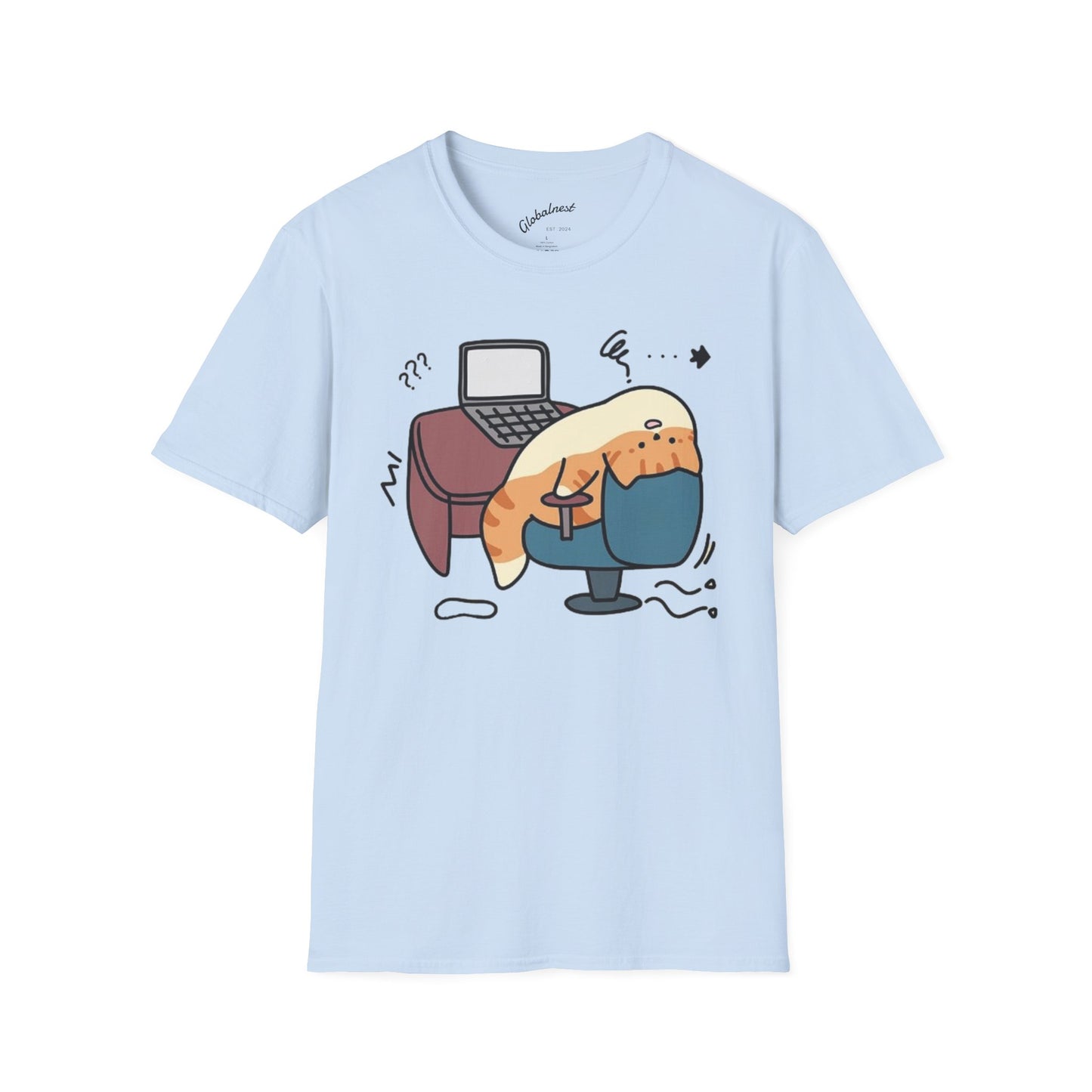 Cartoon Cozy Cat Unisex T-Shirt